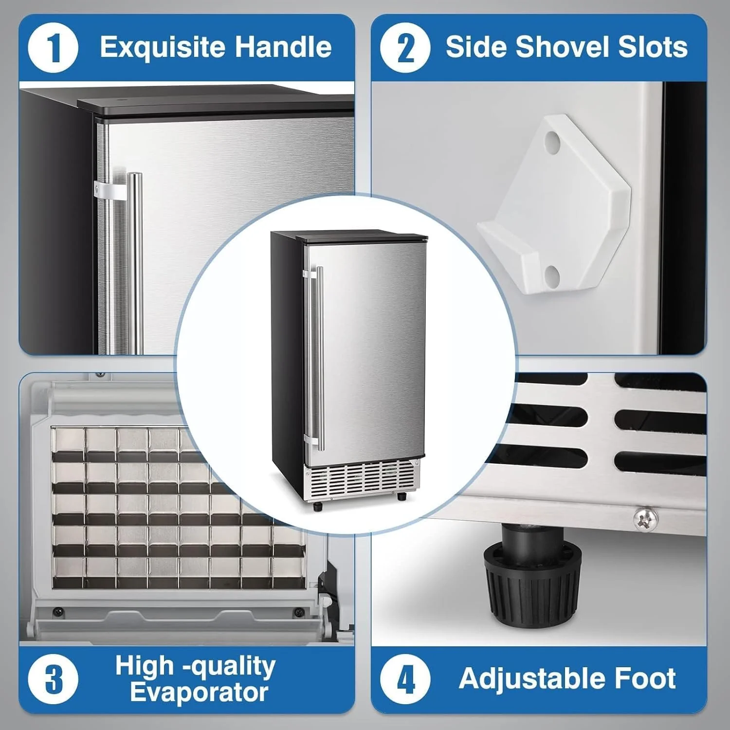 100LBS/200LBS/265LBS Freestanding Commercial Ice Maker Z5845A - Image 48