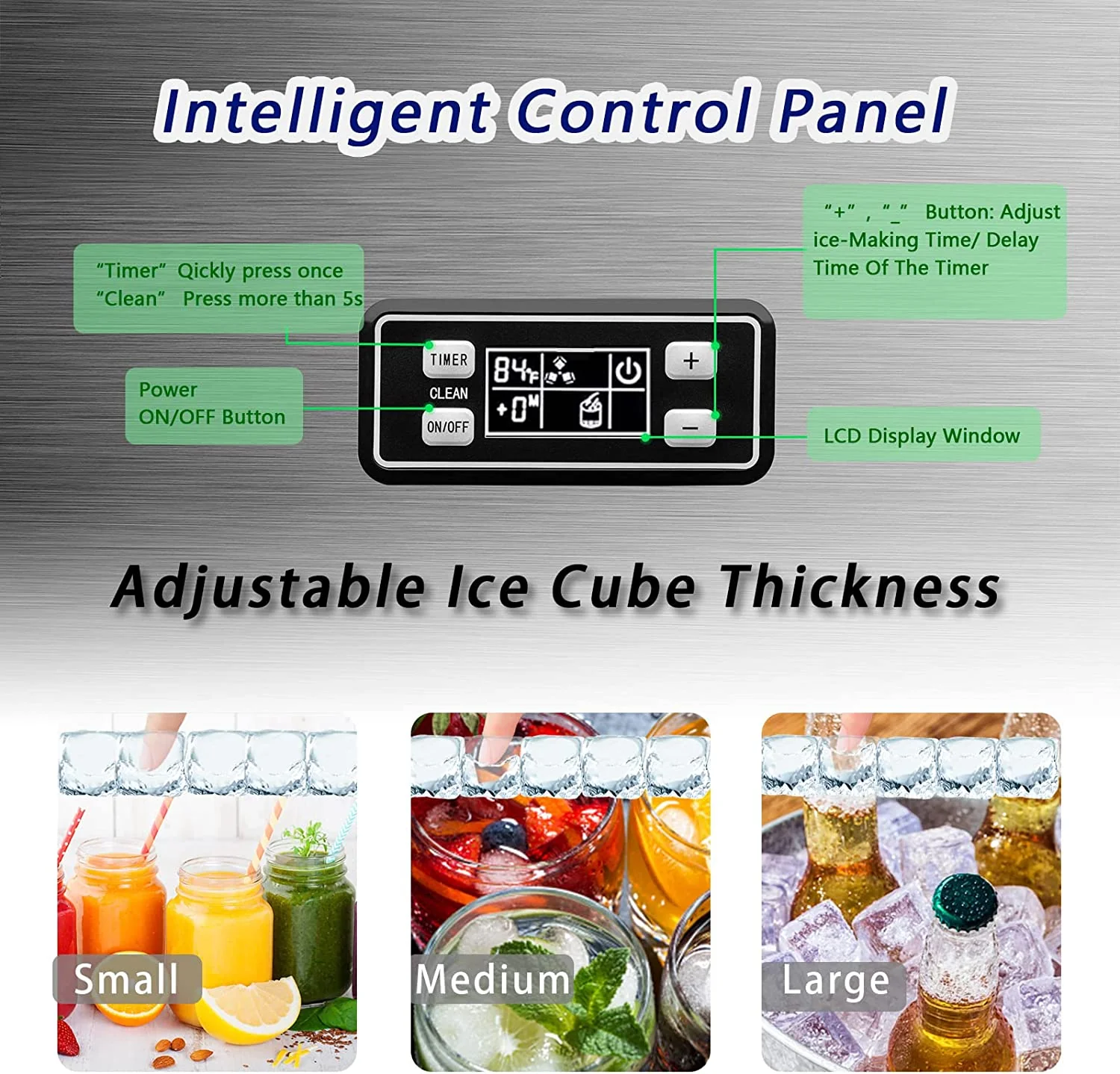 100LBS/200LBS/265LBS Freestanding Commercial Ice Maker Z5845A - Image 9