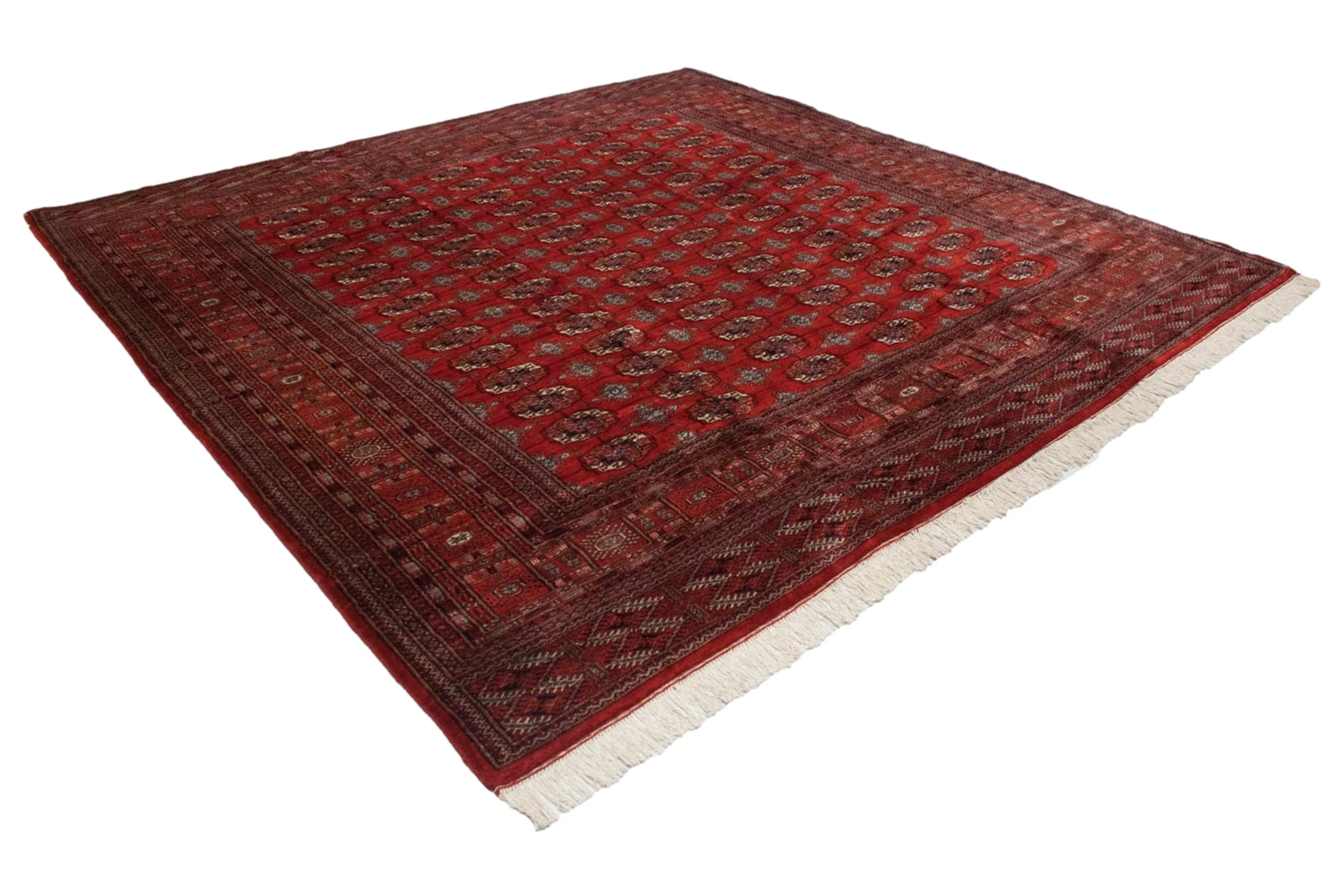 10x10 Vintage Fine Bokhara Square Carpet - Image 2