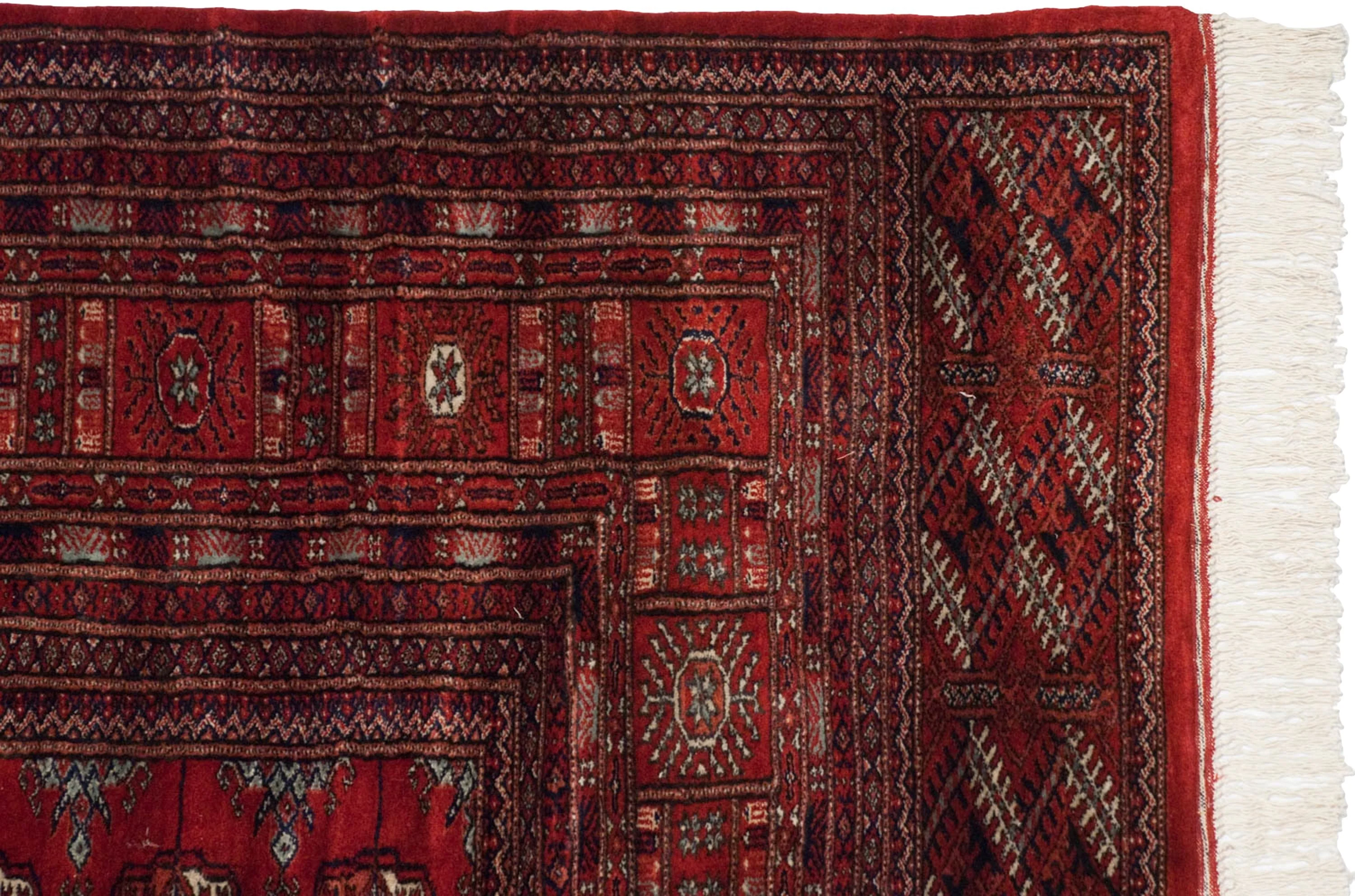 10x10 Vintage Fine Bokhara Square Carpet - Image 4