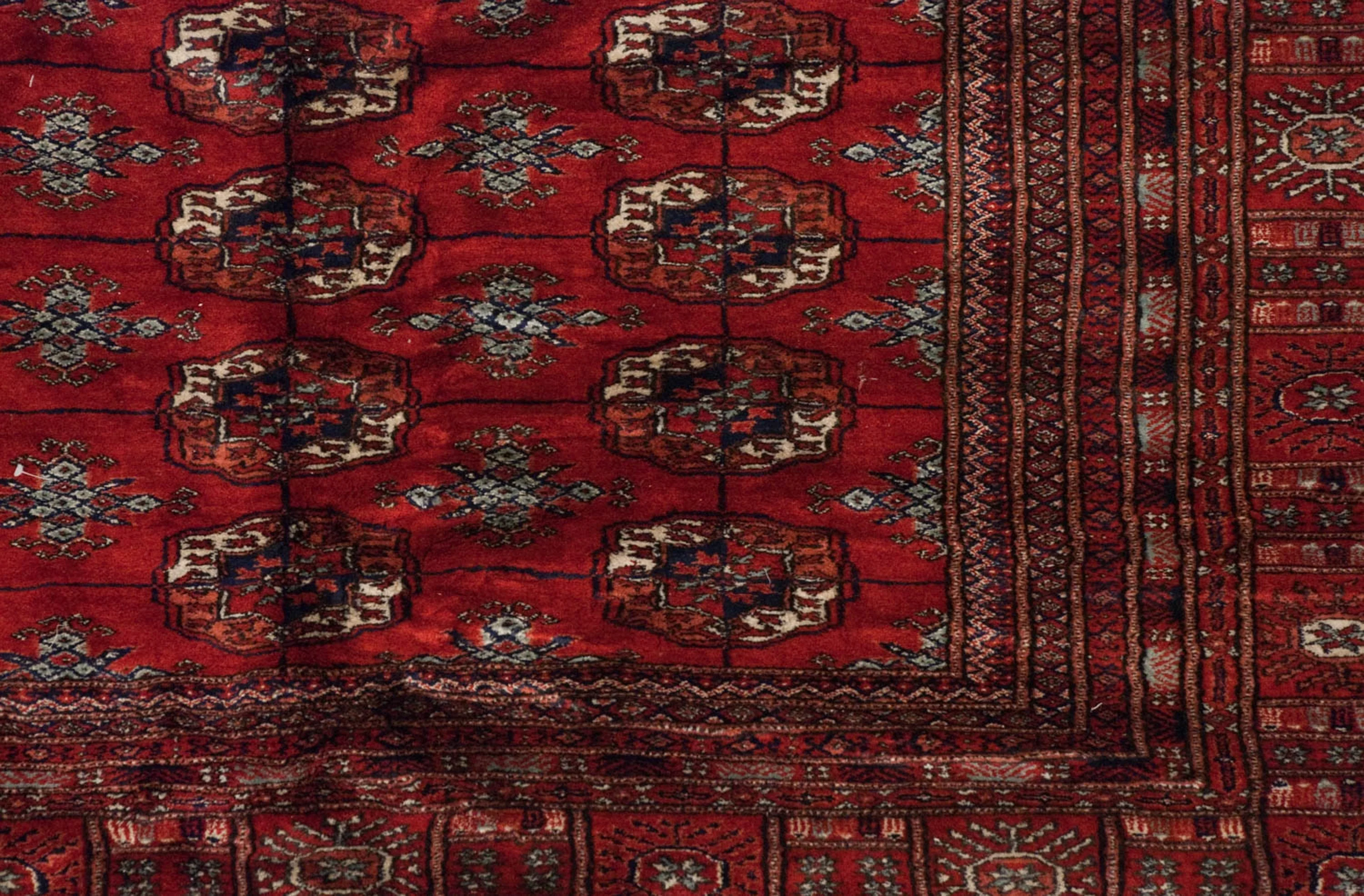 10x10 Vintage Fine Bokhara Square Carpet - Image 5