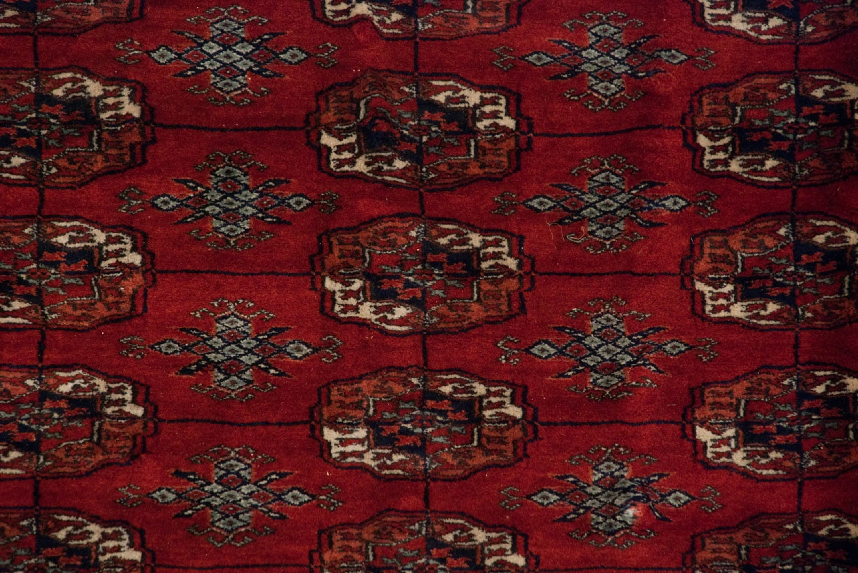 10x10 Vintage Fine Bokhara Square Carpet - Image 6