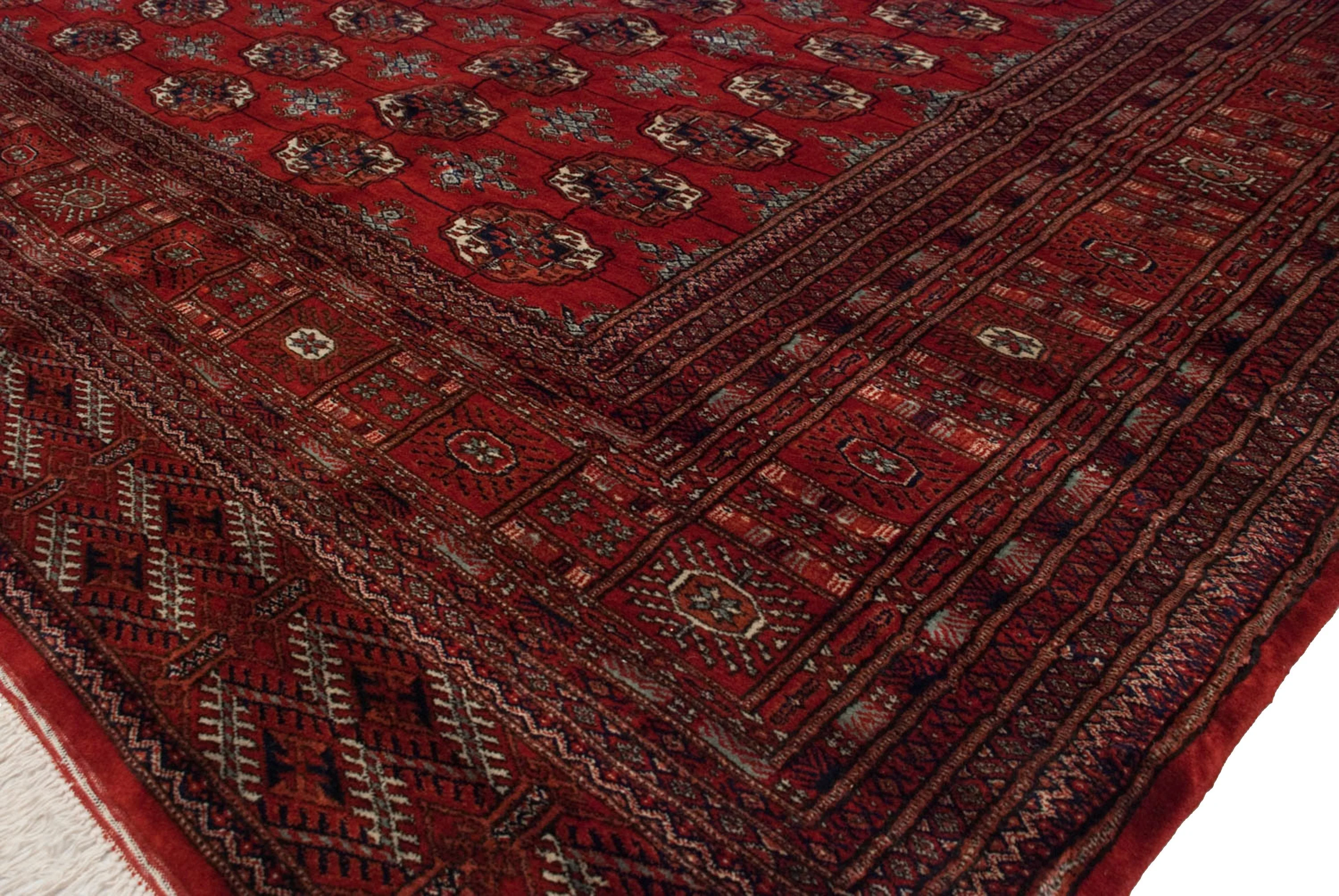 10x10 Vintage Fine Bokhara Square Carpet - Image 8