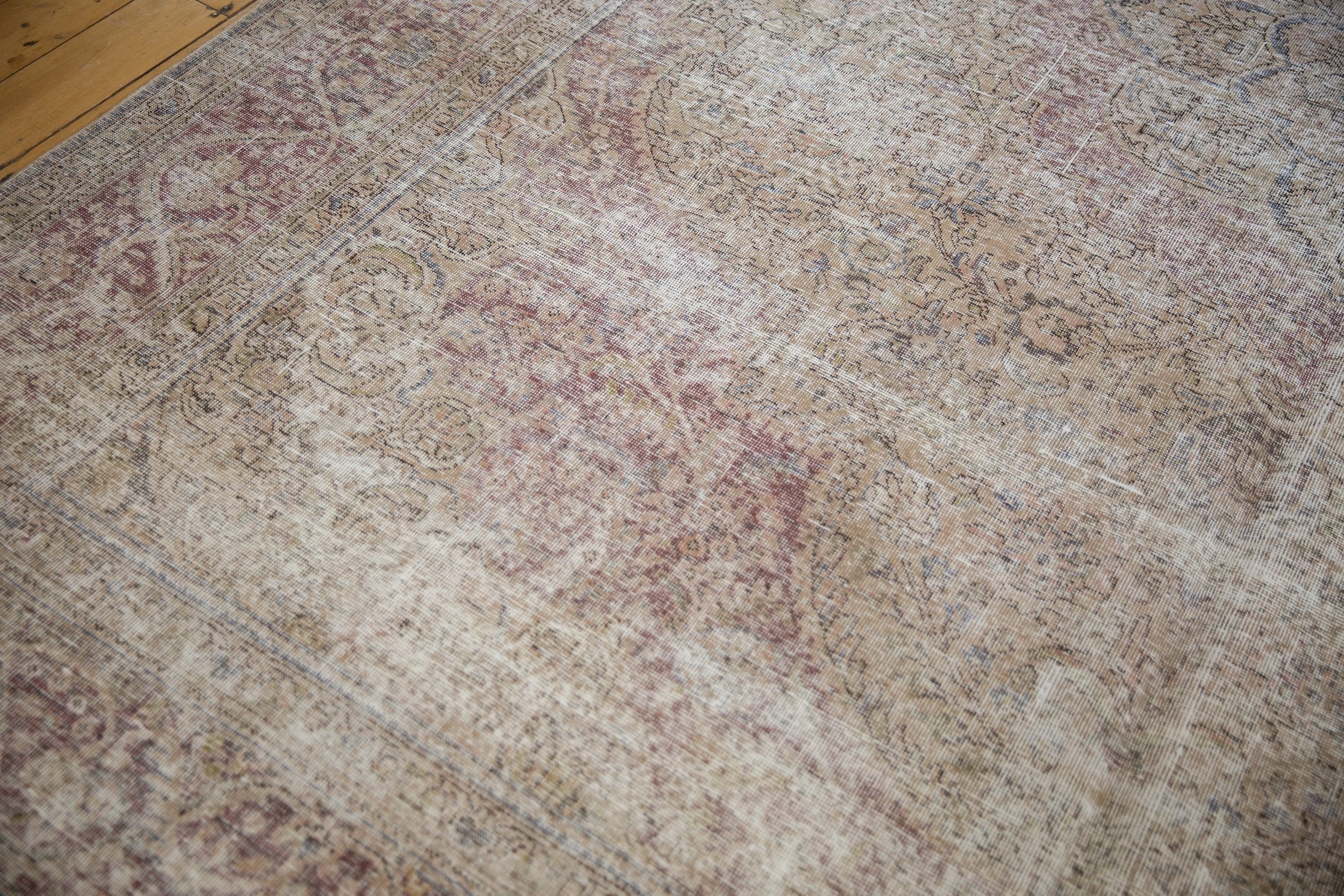 10x12.5 Vintage Distressed Tabriz Carpet - Image 9