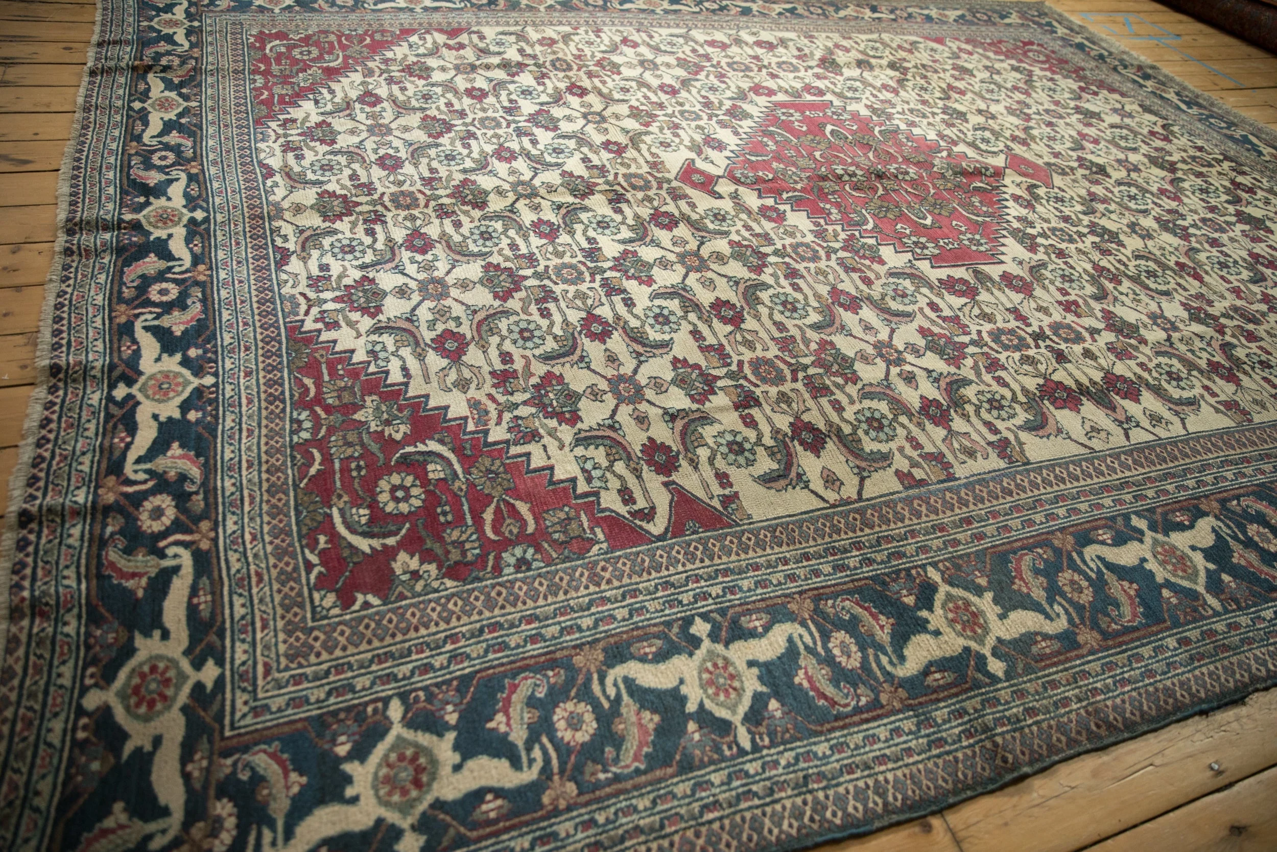 10x12 Vintage Khorassan Carpet - Image 9