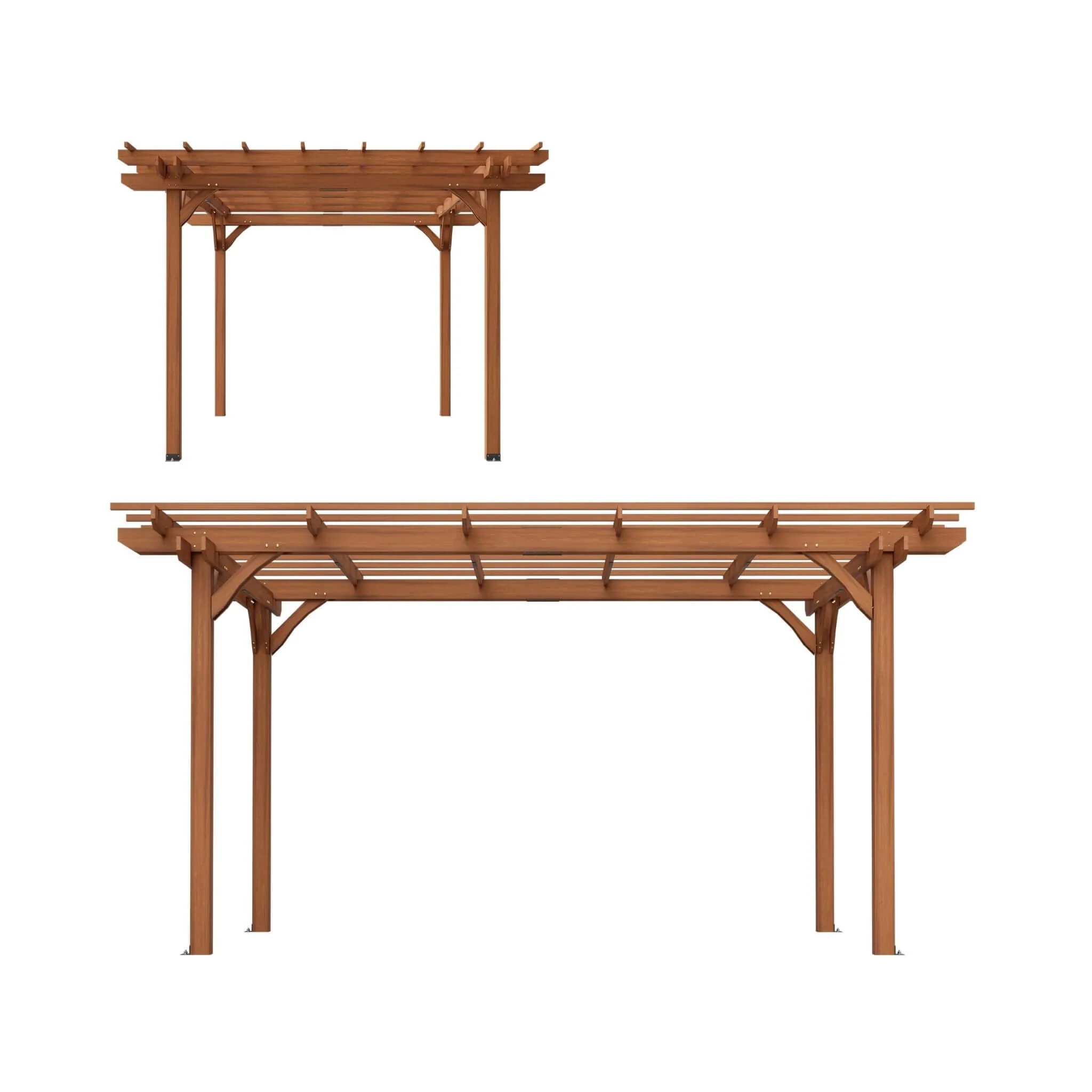 [10X12FT] Alora Premium Extra Large Outdoor Weather-Resistant Wooden Grape Pergola (SAK16278) - Image 7