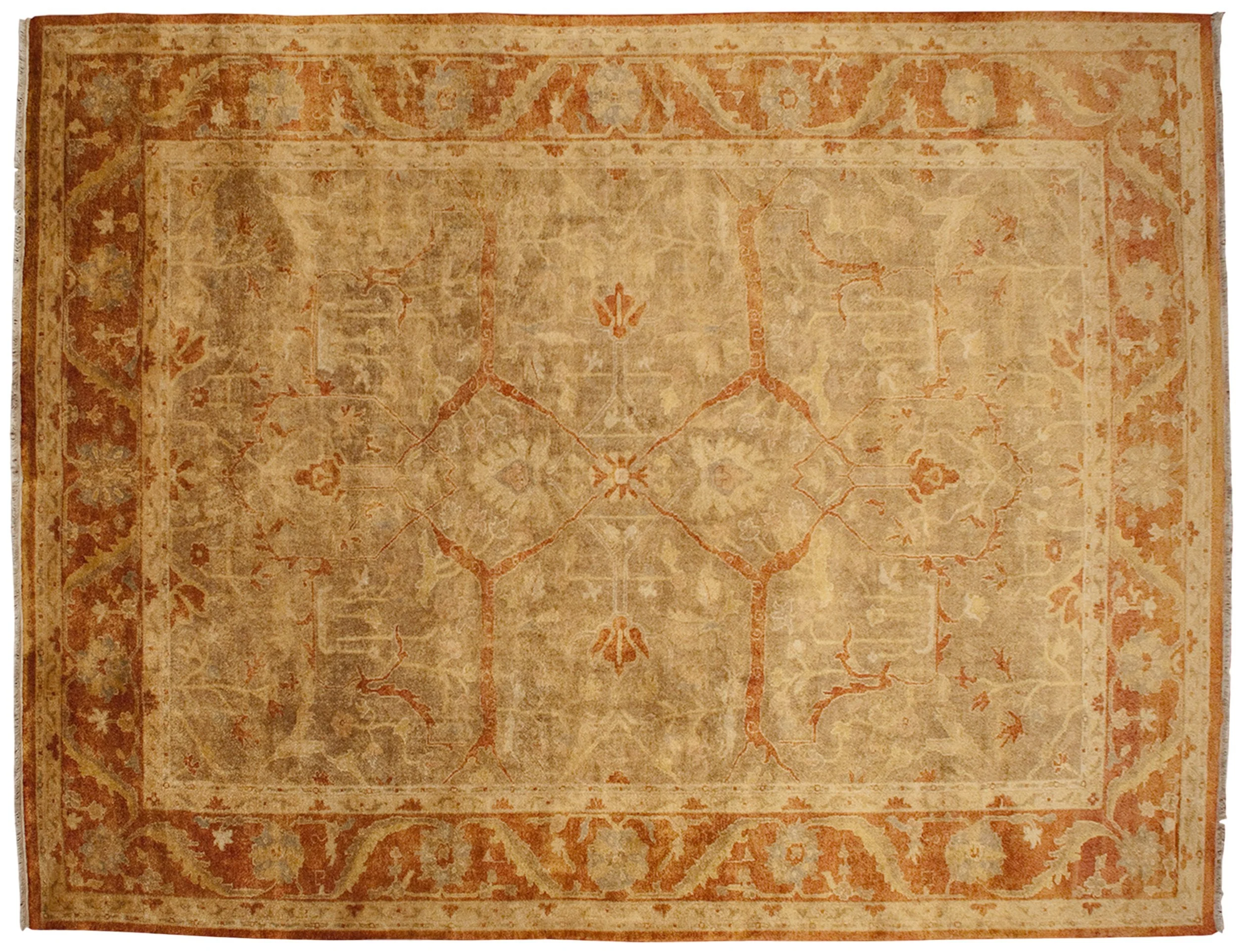 RESERVED 10x13.5 New Gold Wash Indian Oushak Design Carpet - Image 2