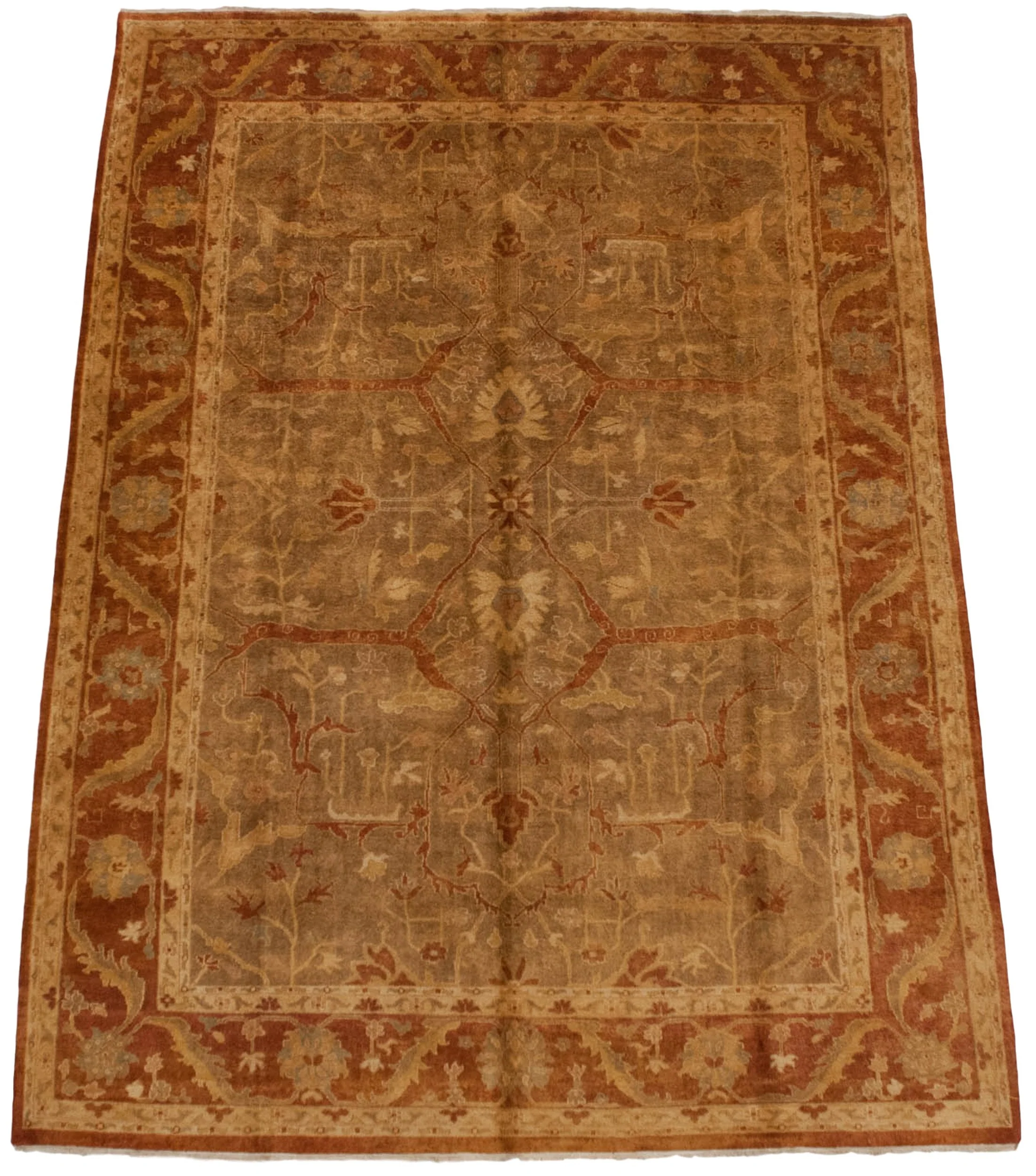 RESERVED 10x13.5 New Gold Wash Indian Oushak Design Carpet - Image 3