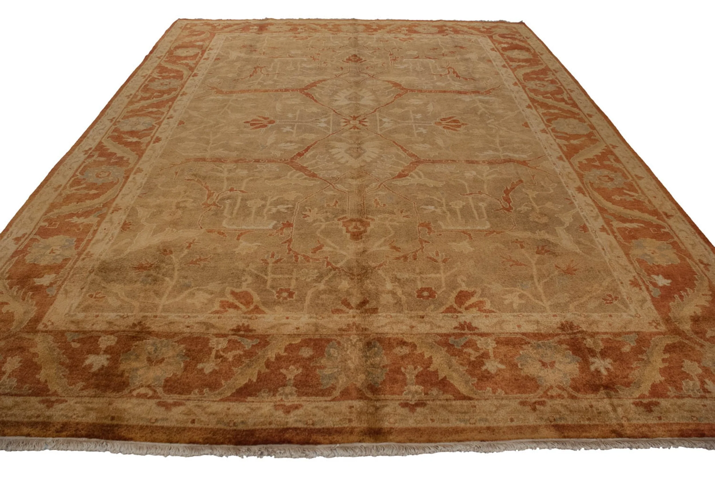 RESERVED 10x13.5 New Gold Wash Indian Oushak Design Carpet - Image 4
