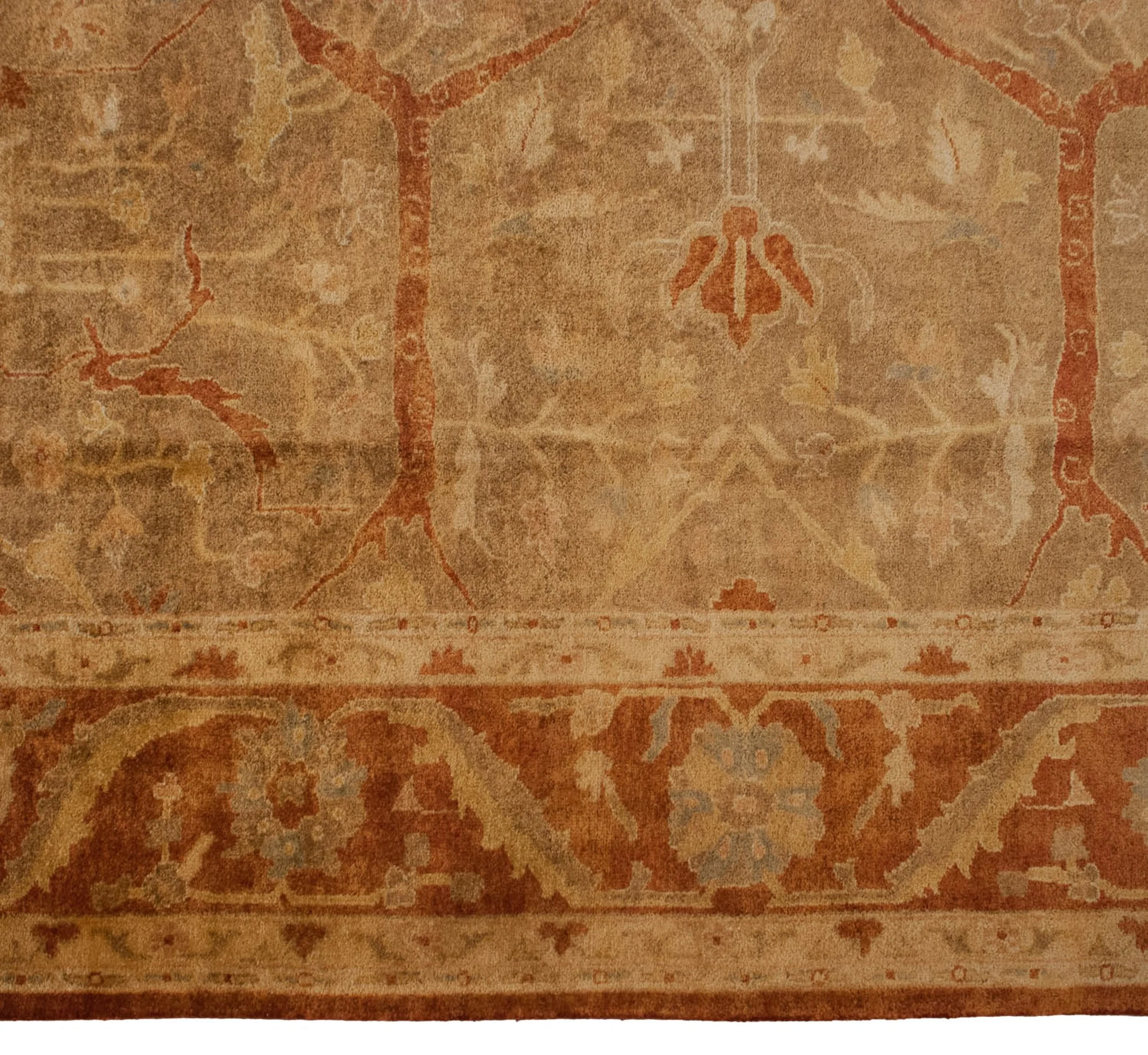 RESERVED 10x13.5 New Gold Wash Indian Oushak Design Carpet - Image 8