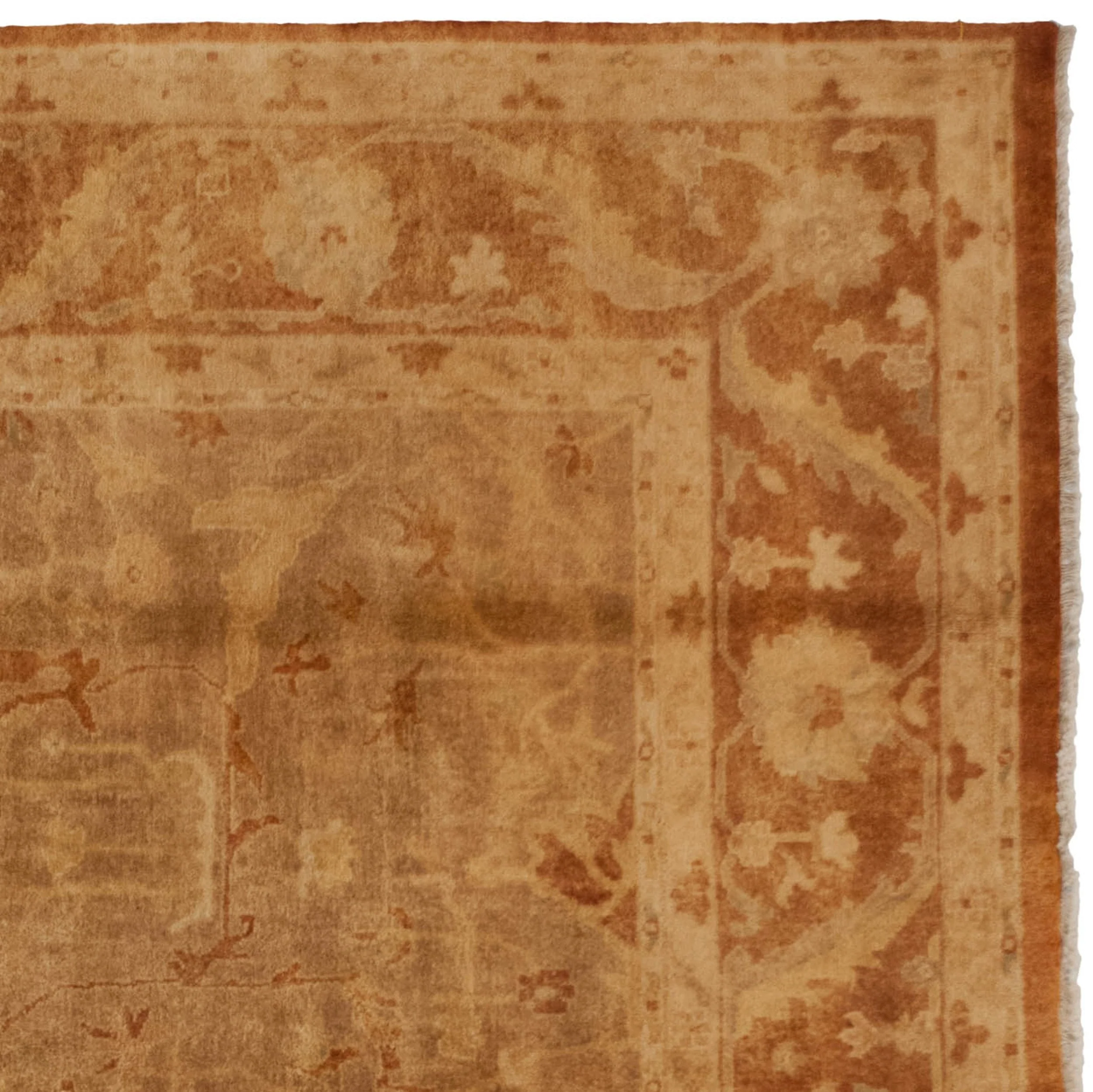 10x13.5 New Gold Wash Indian Oushak Design Carpet - Image 5