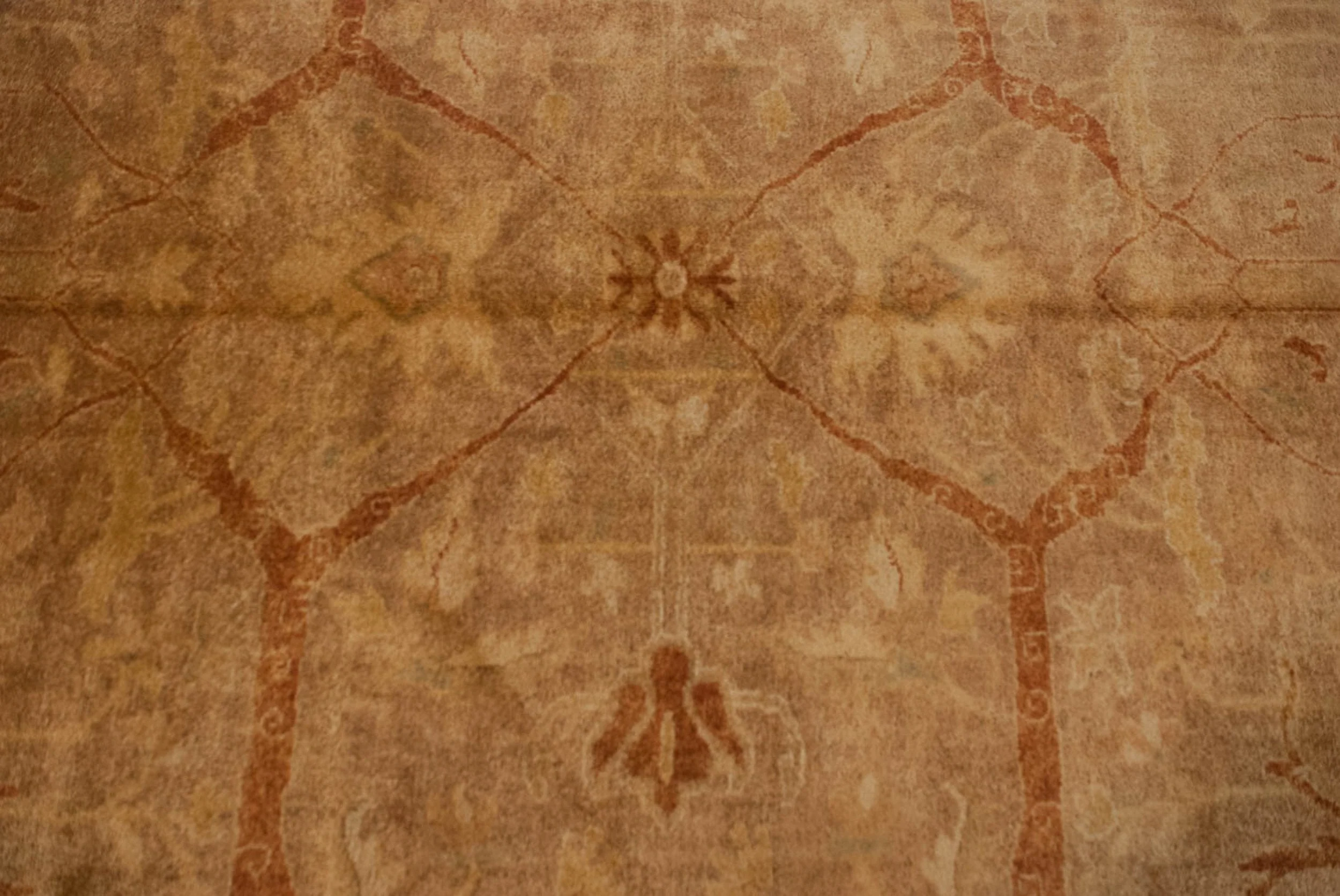 10x13.5 New Gold Wash Indian Oushak Design Carpet - Image 7