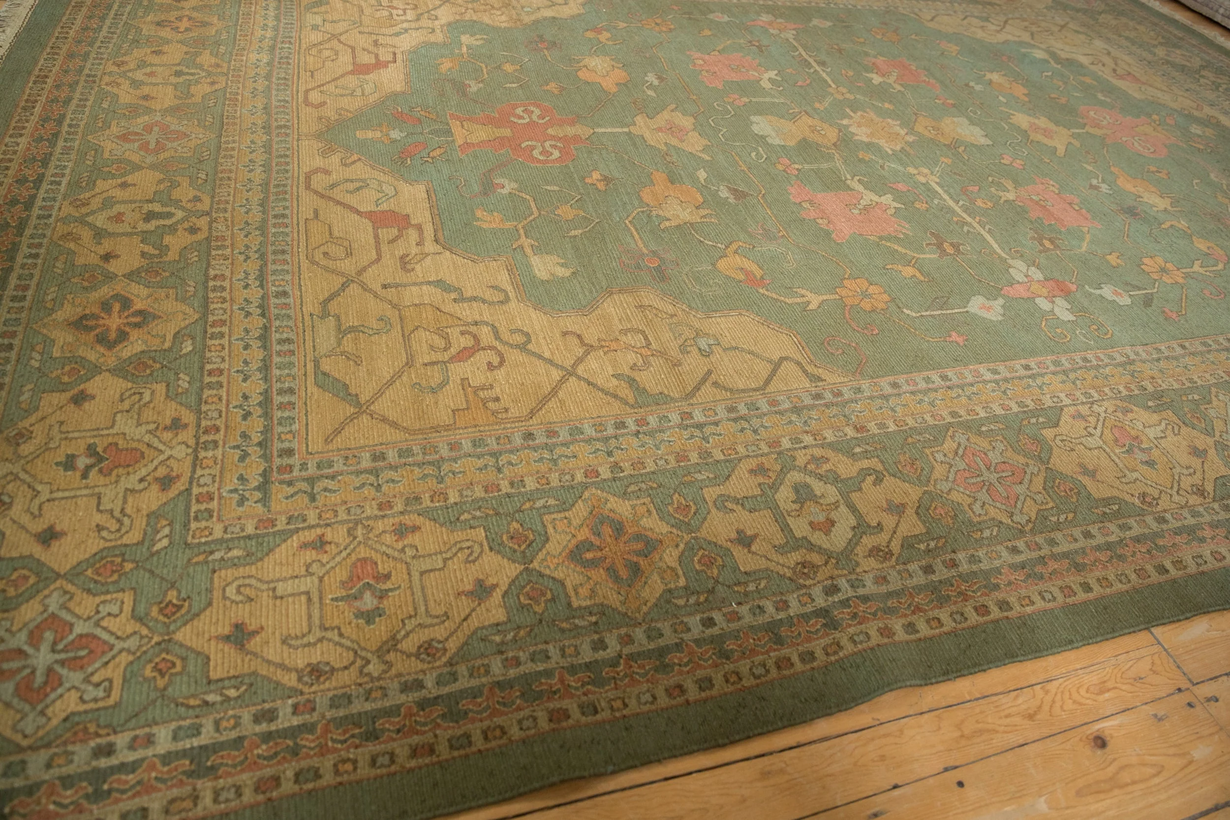 10x13.5 New Tea Washed Indian Soumac Design Carpet - Image 6