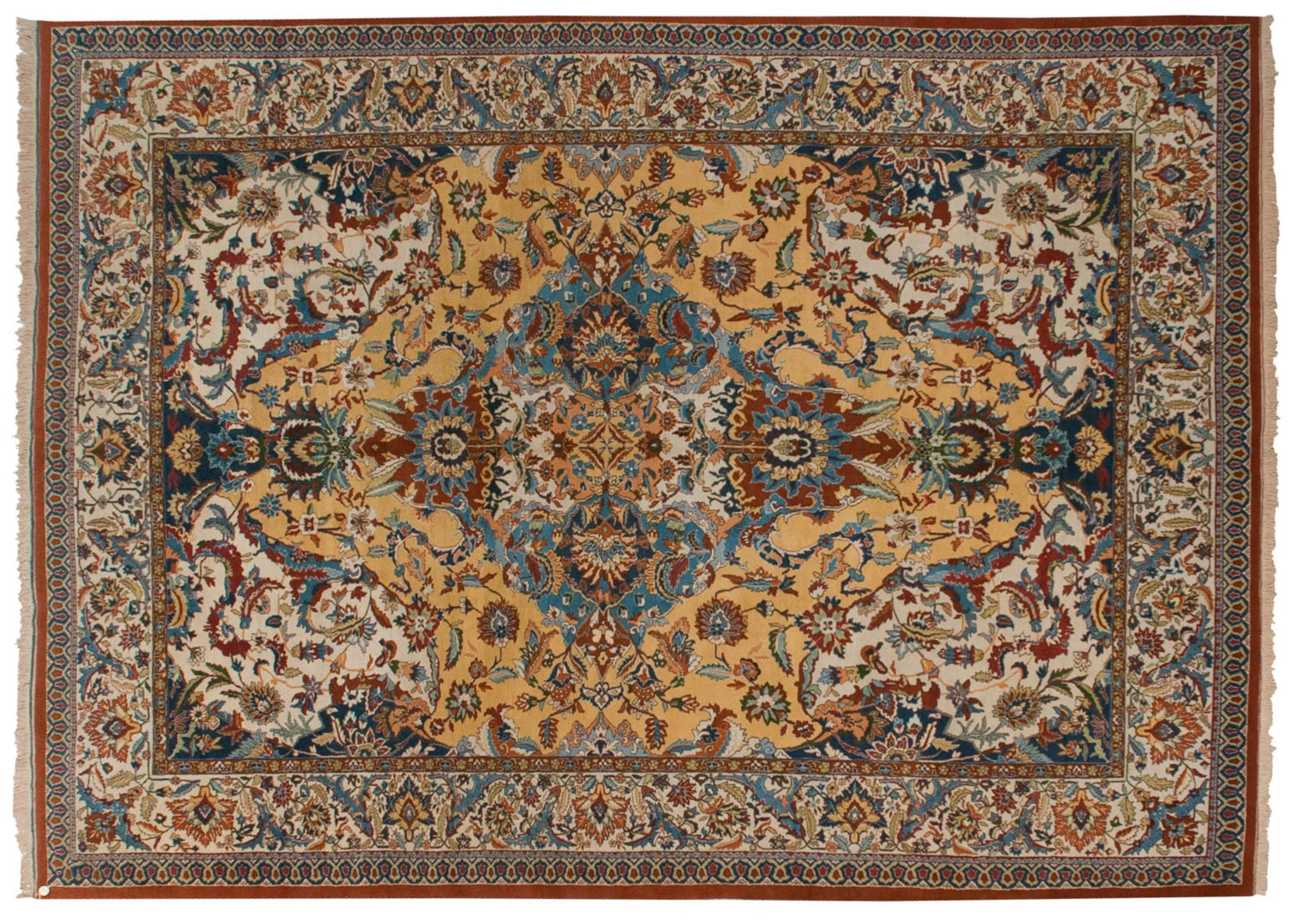 10x13.5 Vintage Indian Polonaise Design Carpet - Image 2