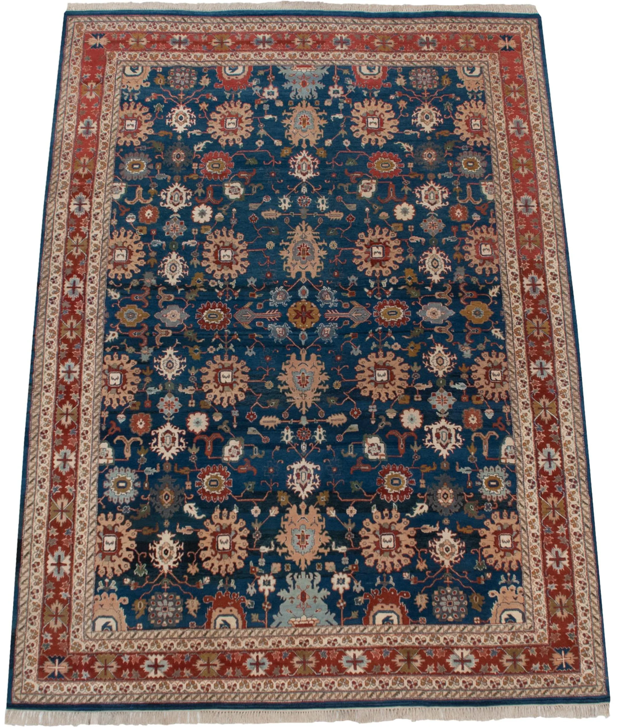 10x13.5 Vintage Indian Sultanabad Design Carpet - Image 2