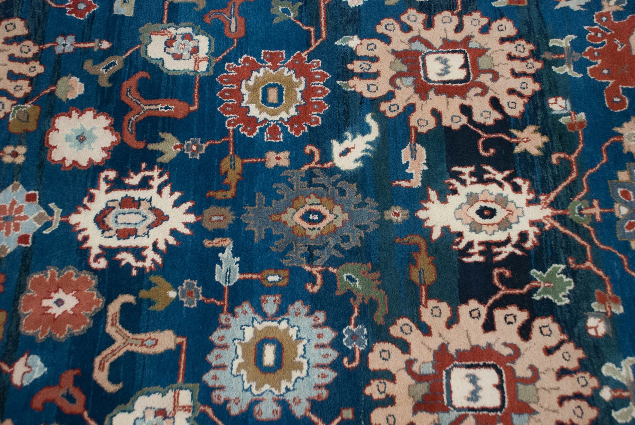 10x13.5 Vintage Indian Sultanabad Design Carpet - Image 5