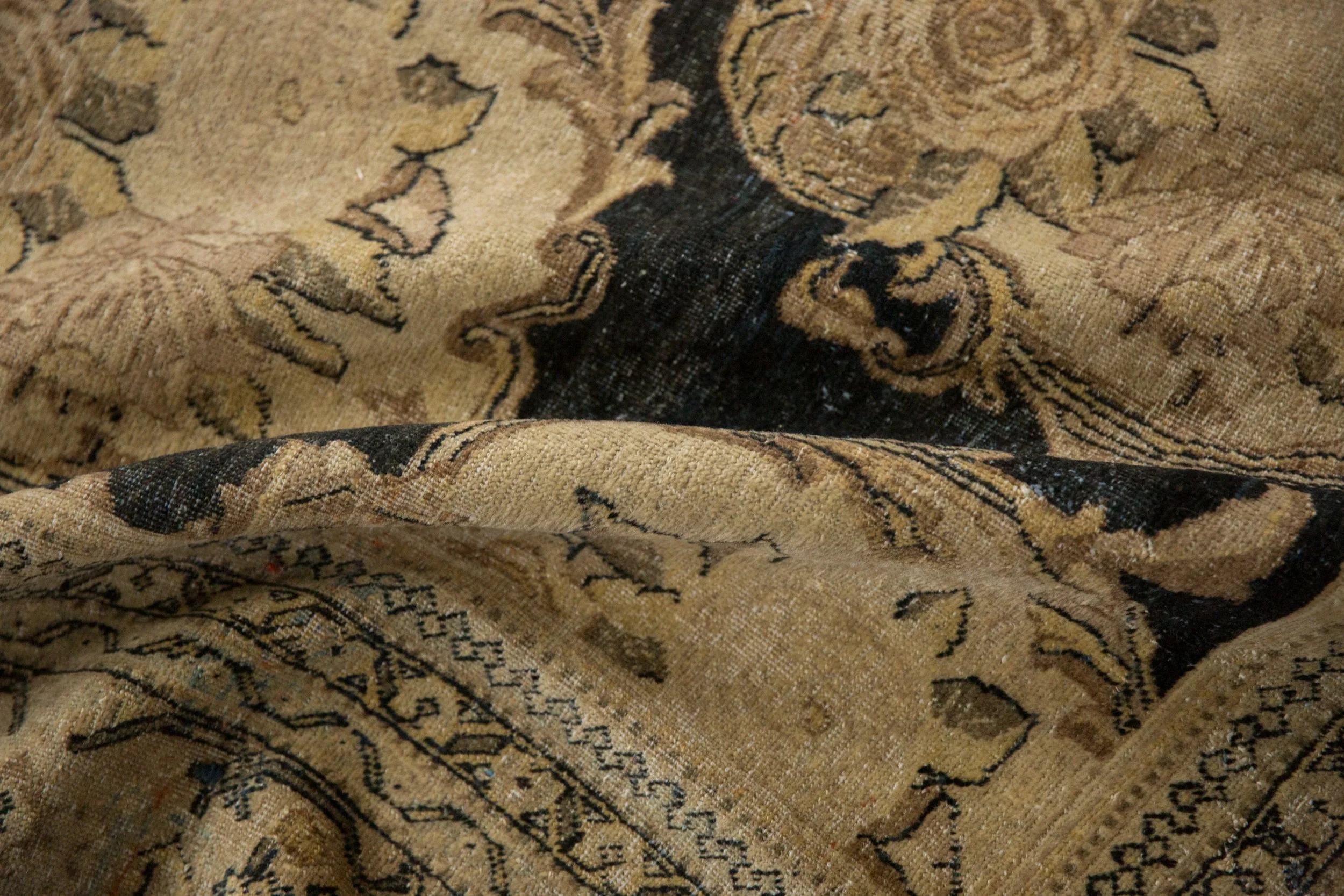 10x13 Antique Distressed Tabriz Carpet - Image 12