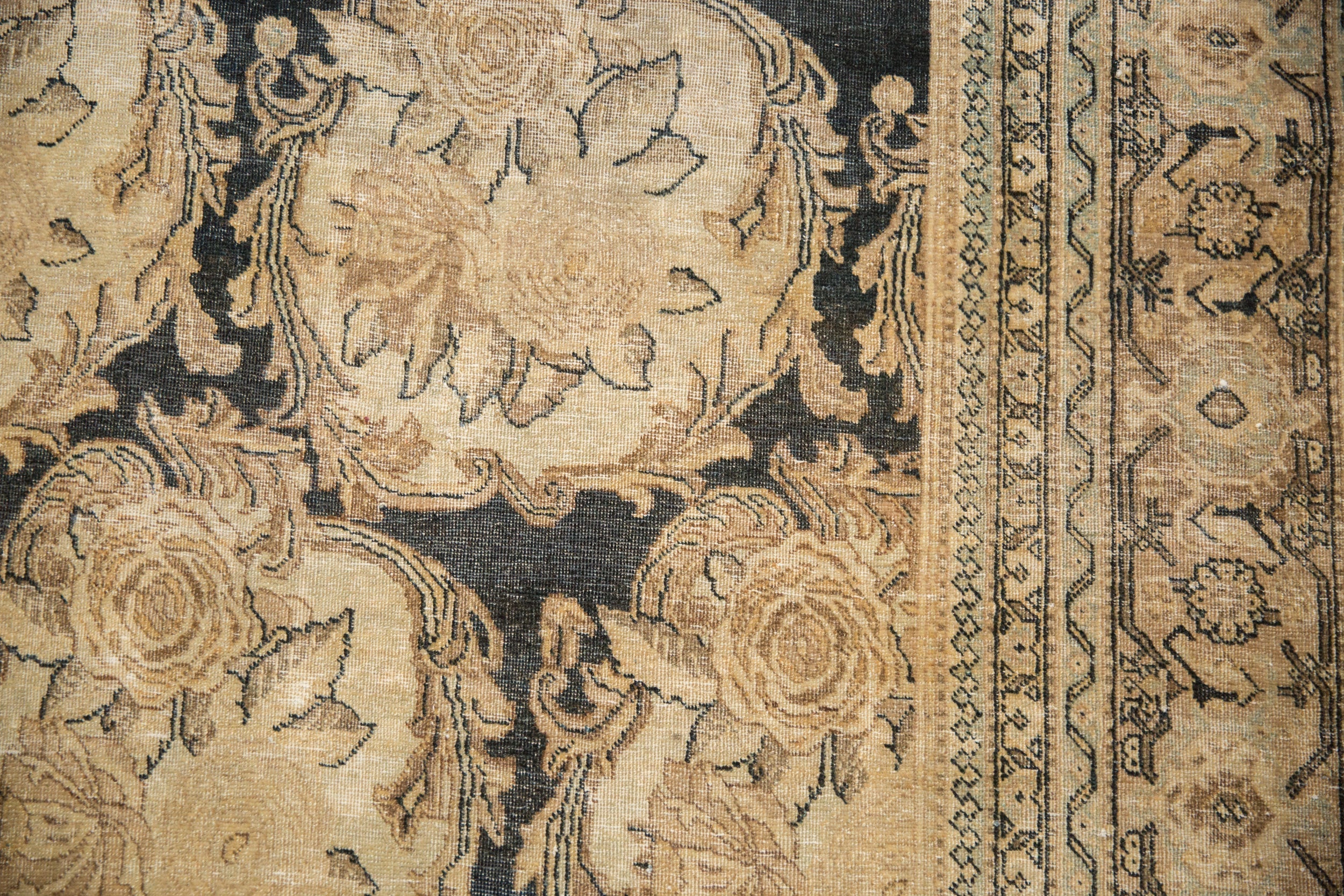 10x13 Antique Distressed Tabriz Carpet - Image 3