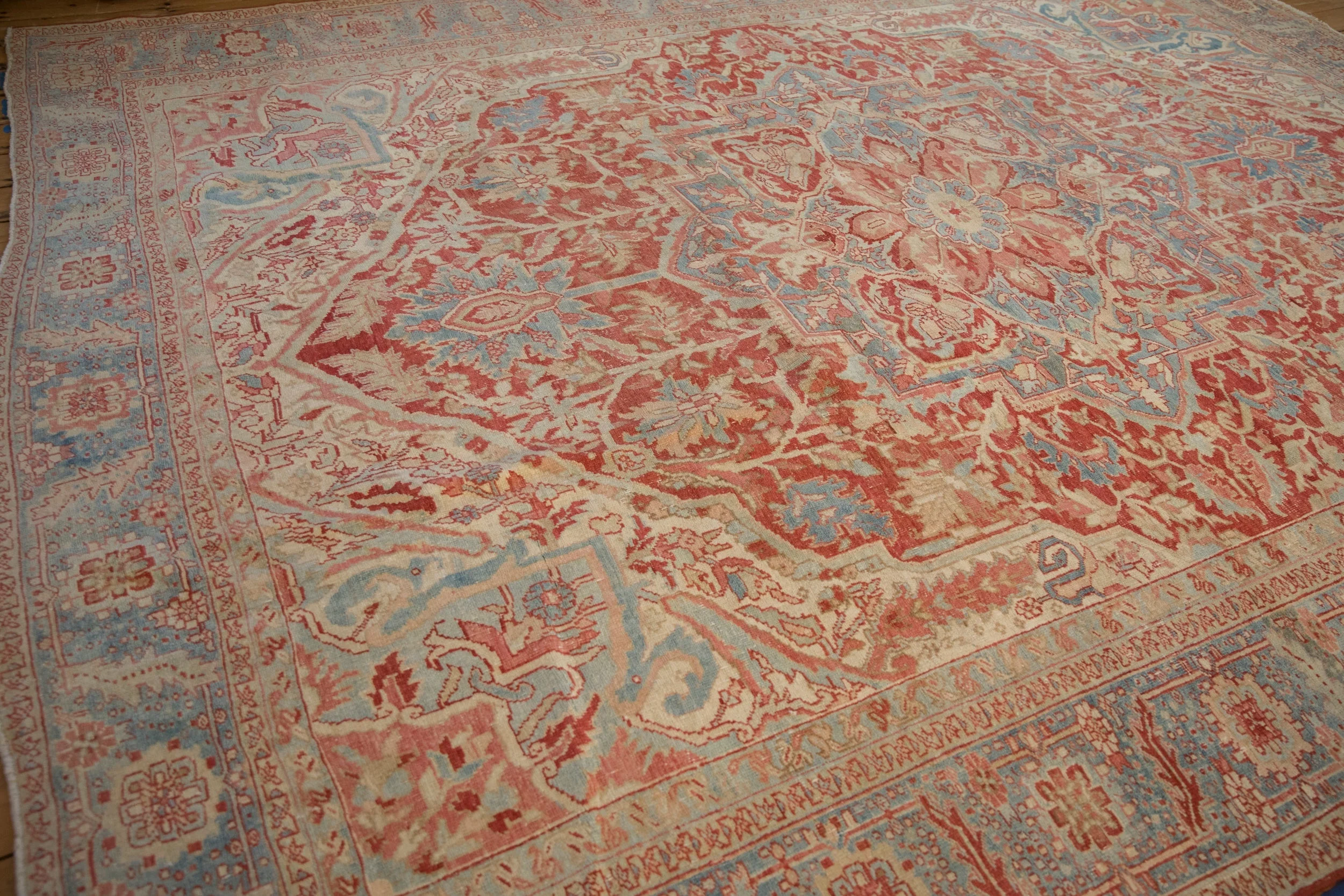 10x13 Vintage Distressed Heriz Carpet - Image 13