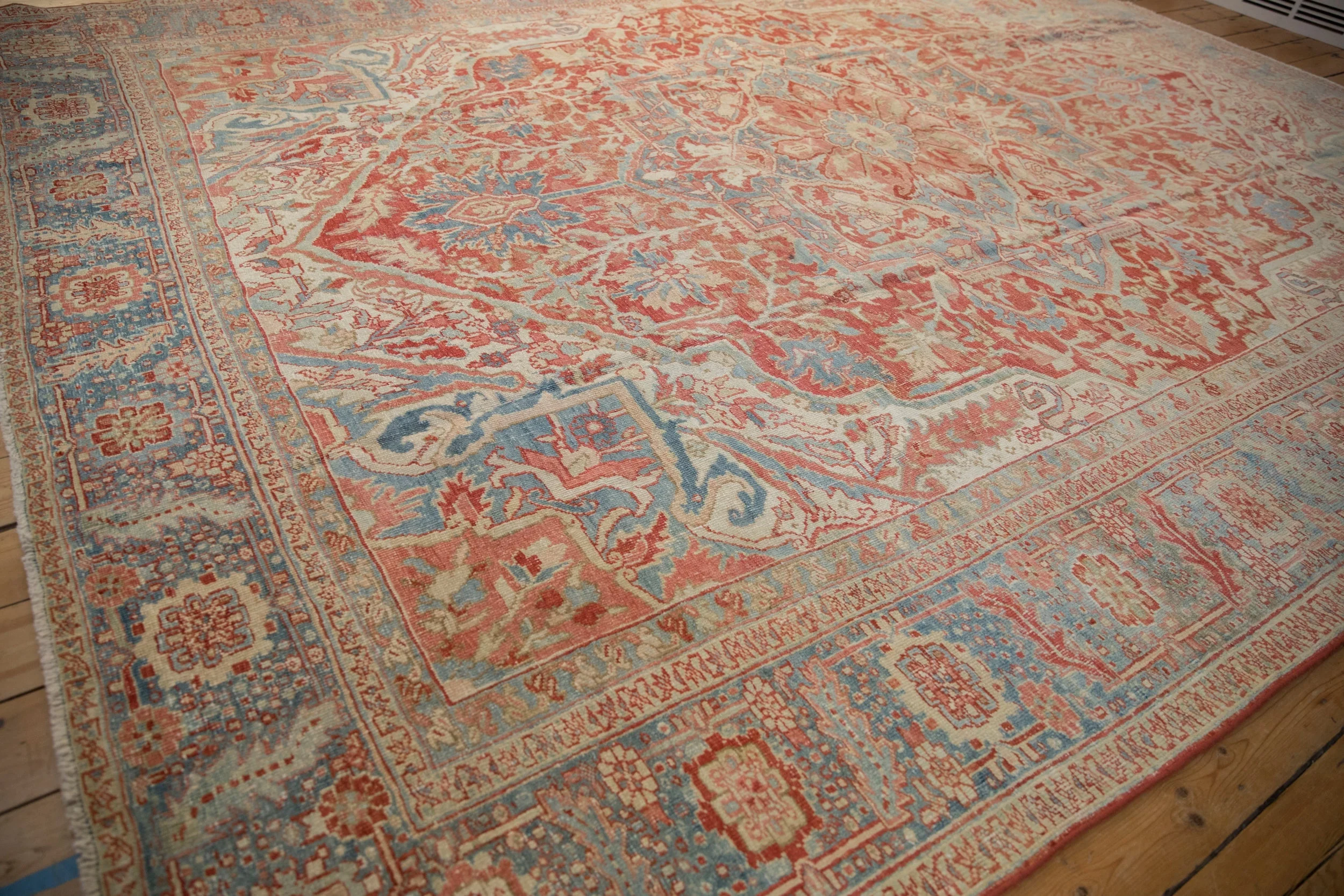 10x13 Vintage Distressed Heriz Carpet - Image 7