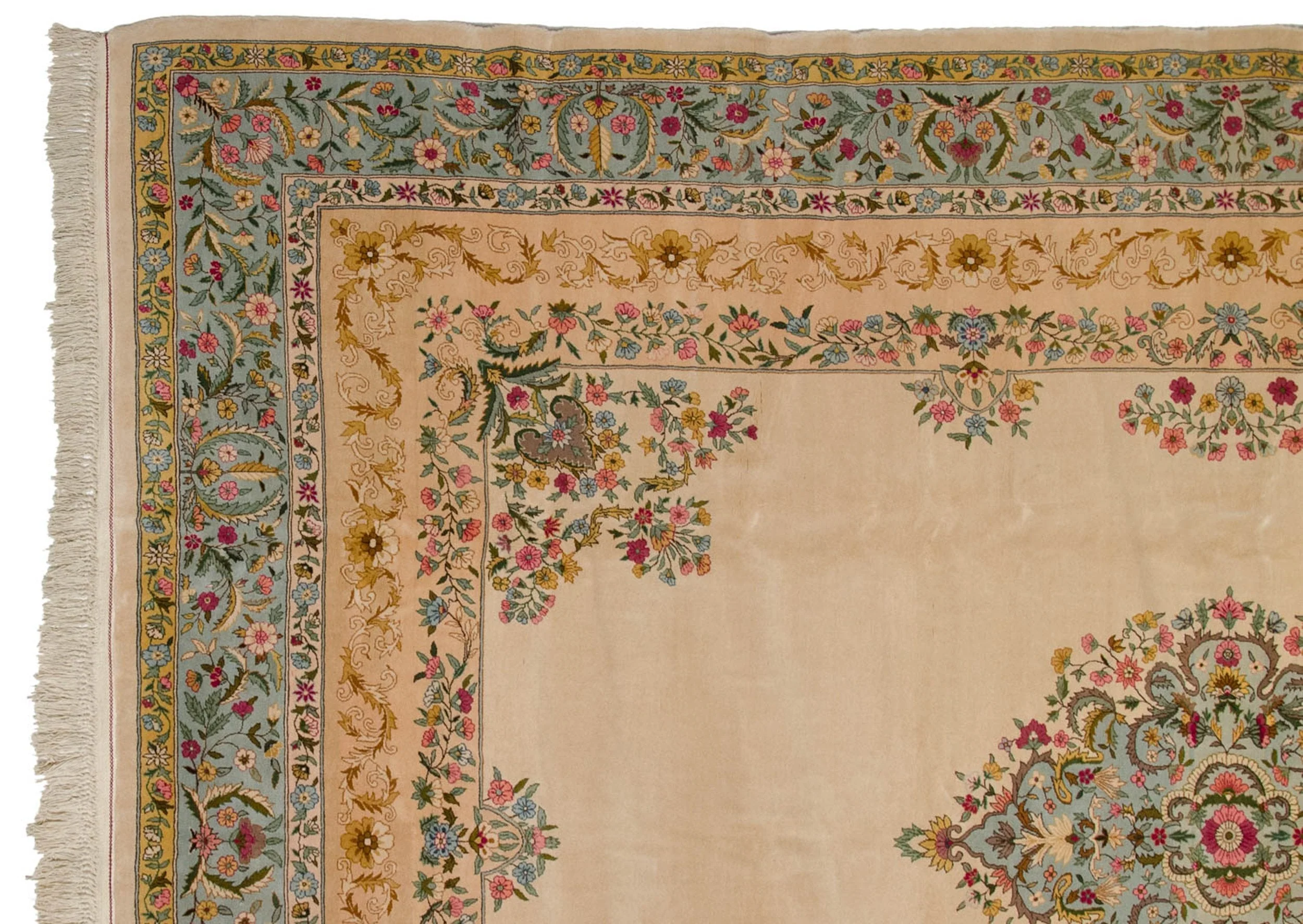 10x13 Vintage Fine Bulgarian Kerman Design Carpet - Image 10