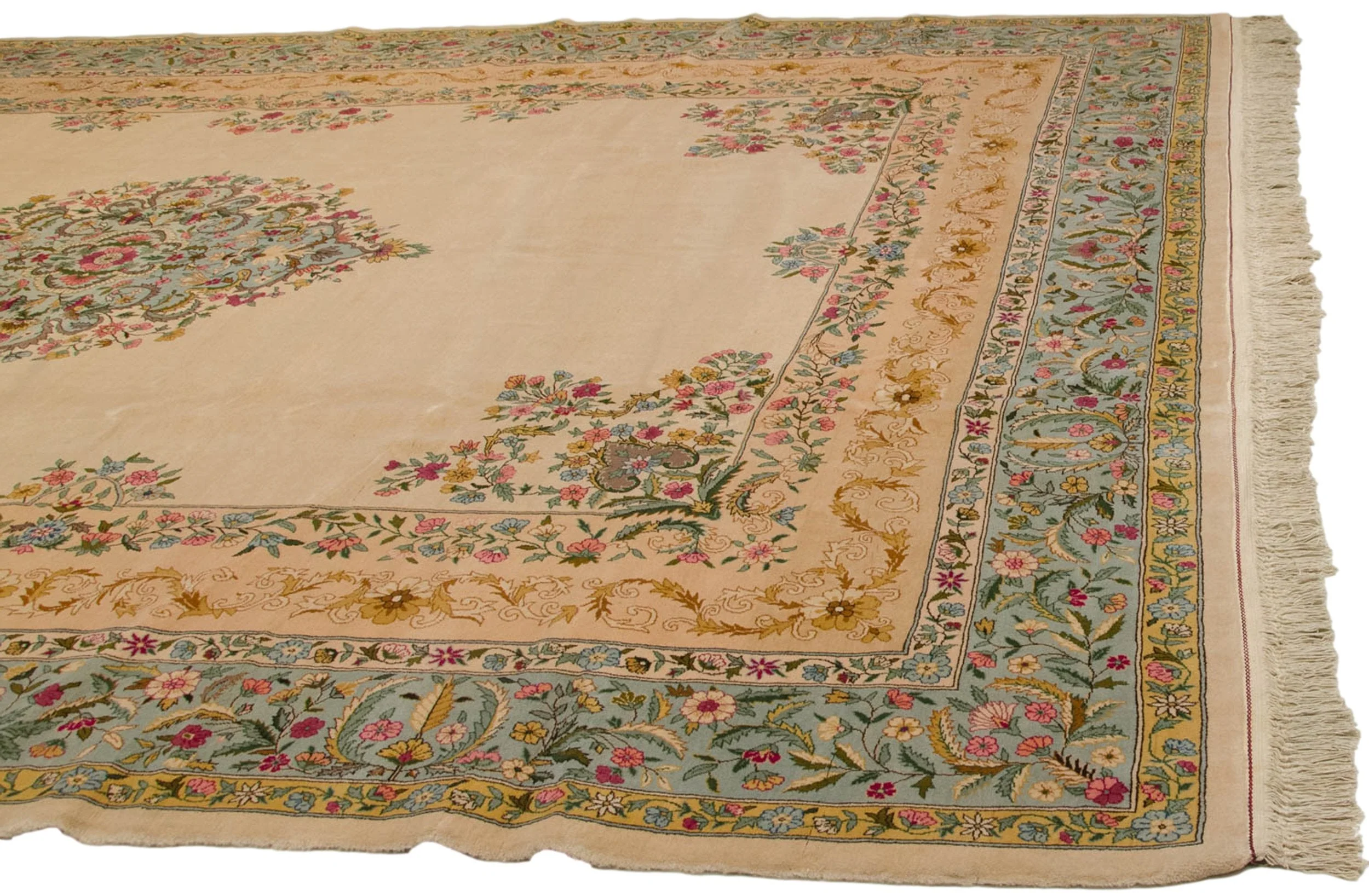 10x13 Vintage Fine Bulgarian Kerman Design Carpet - Image 8