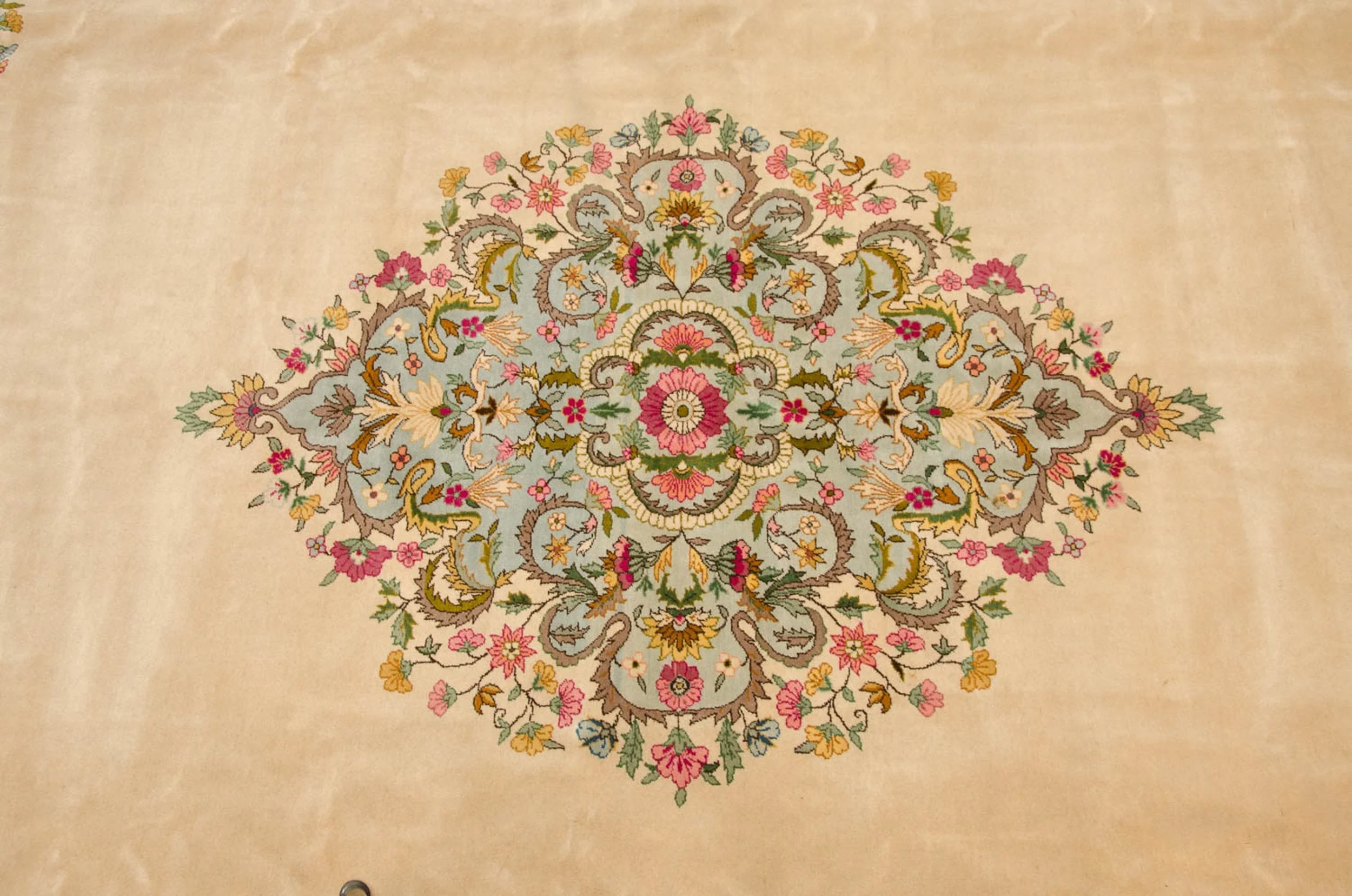10x13 Vintage Fine Bulgarian Kerman Design Carpet - Image 9