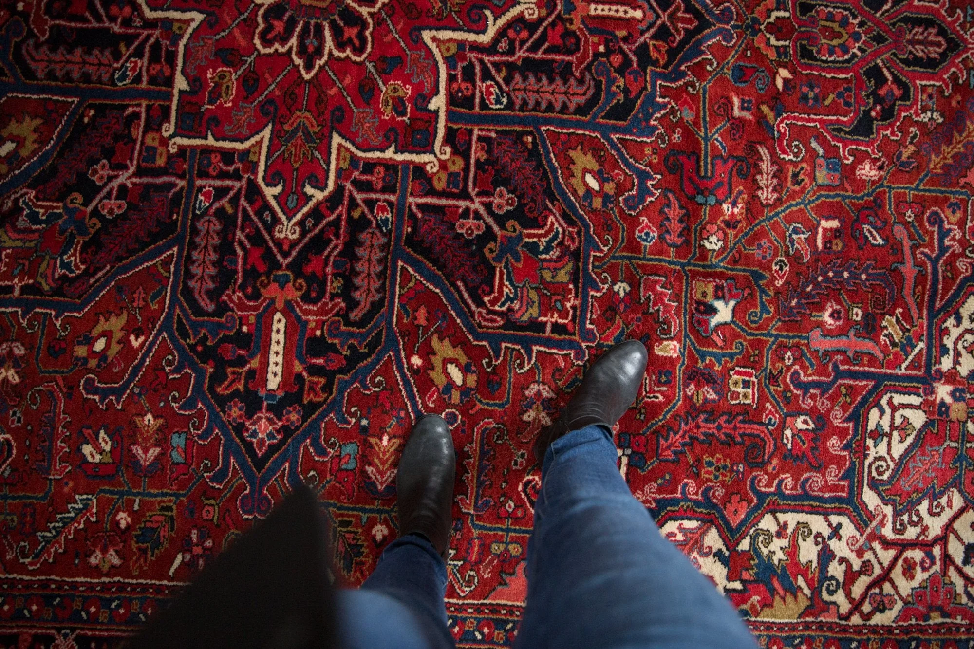 10x13 Vintage Heriz Carpet - Image 2