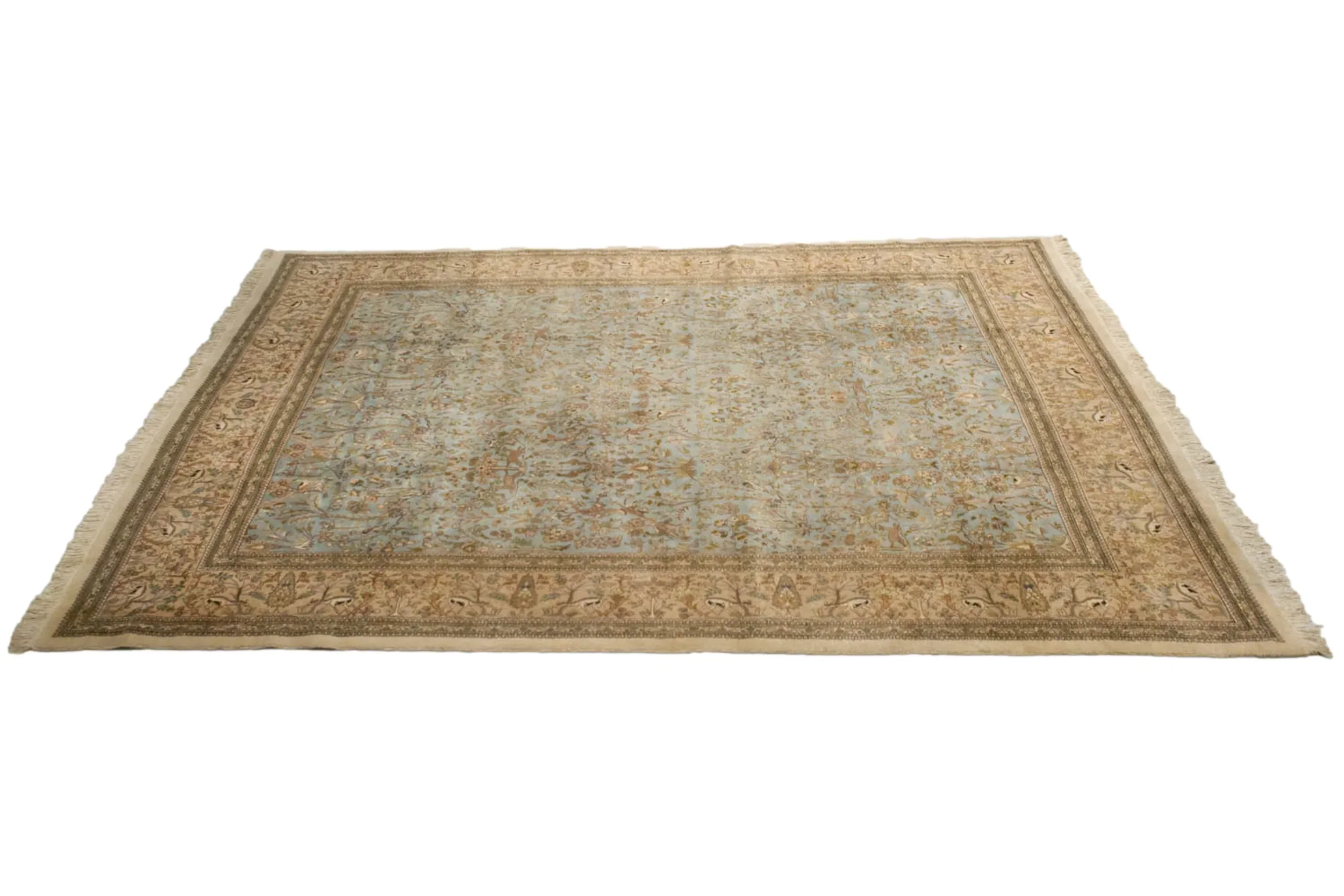 10x13 Vintage Tabriz Carpet - Image 4