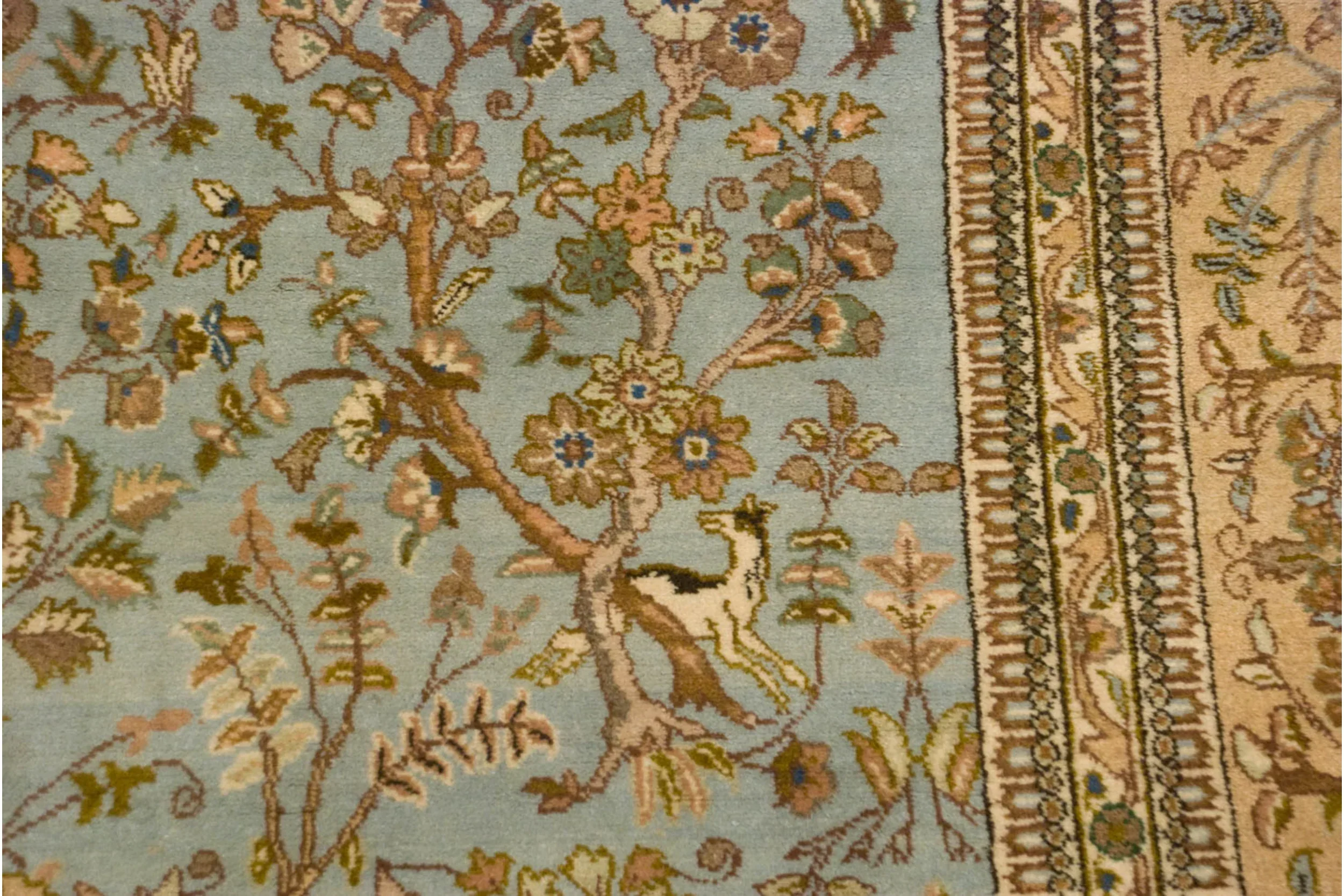 10x13 Vintage Tabriz Carpet - Image 9