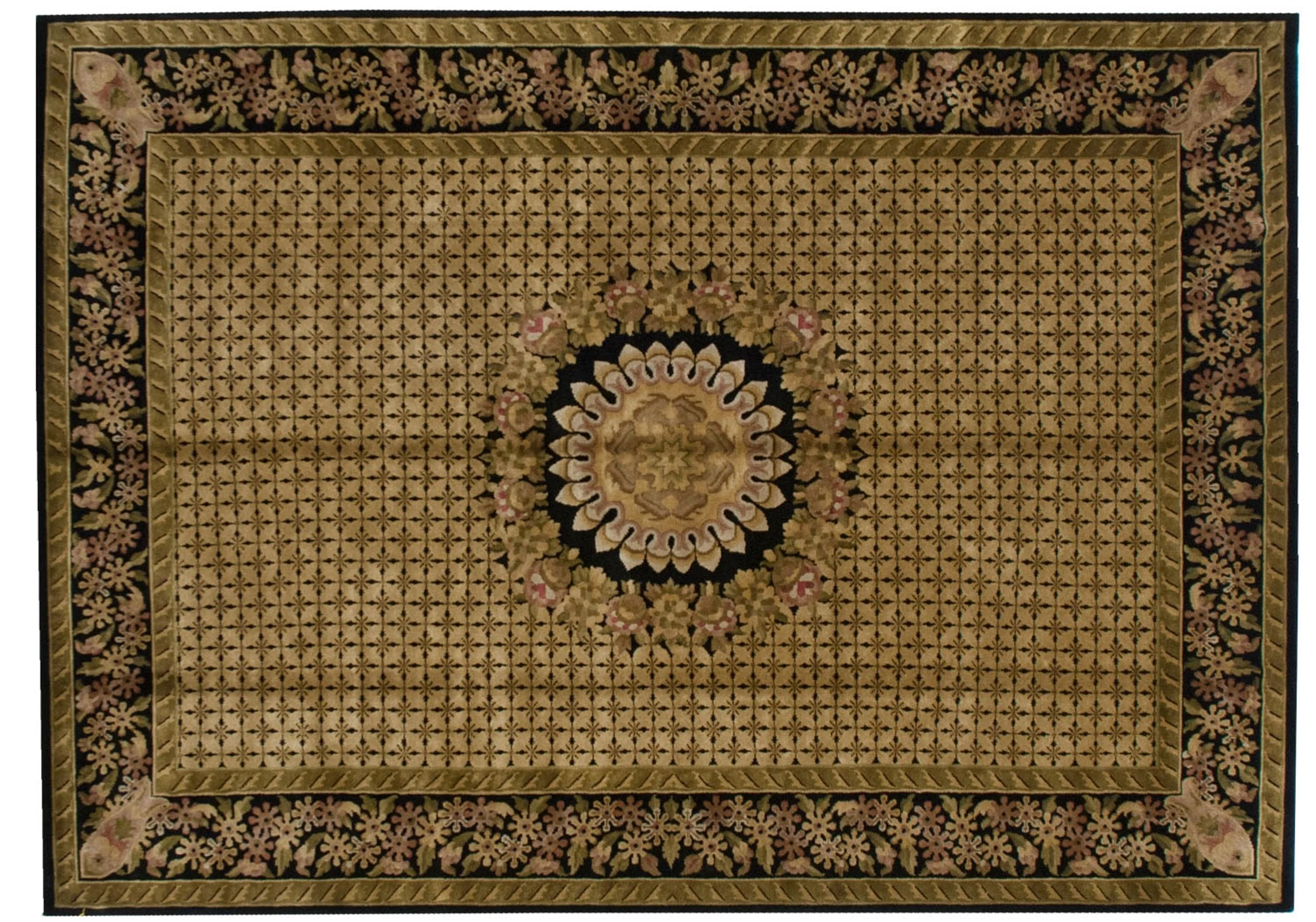 10x14.5 Indian Savonnerie Design Carpet - Image 2