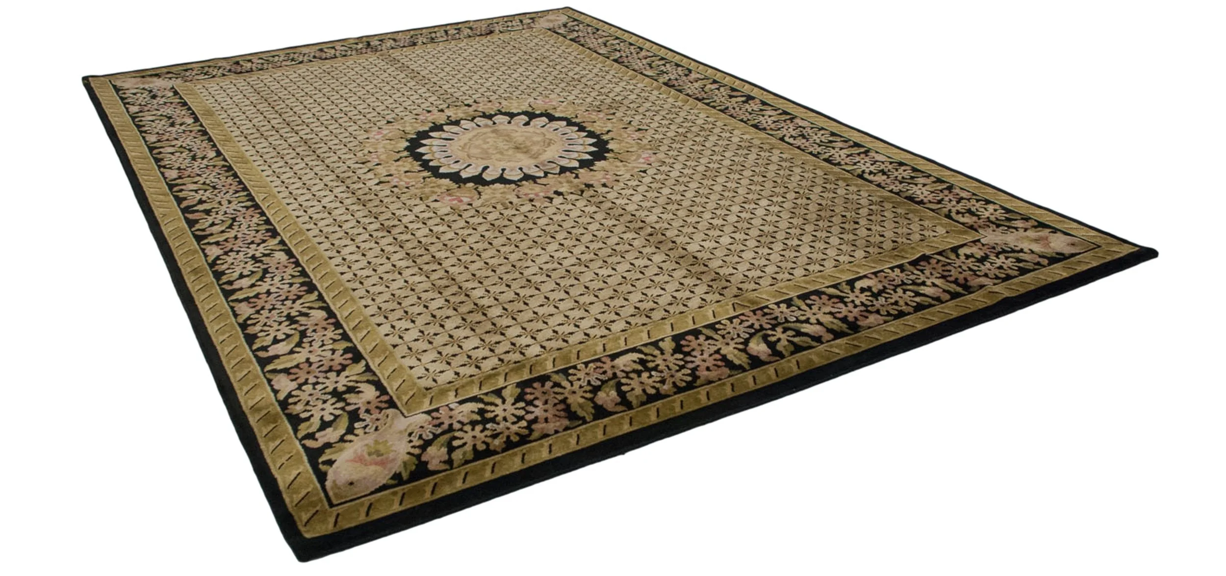 10x14.5 Indian Savonnerie Design Carpet - Image 3
