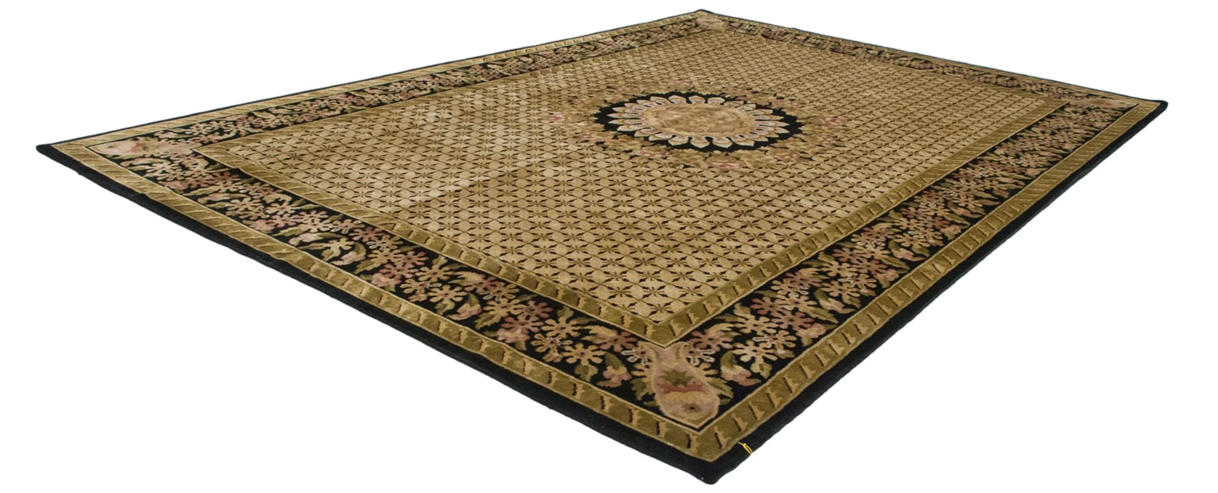 10x14.5 Indian Savonnerie Design Carpet - Image 4