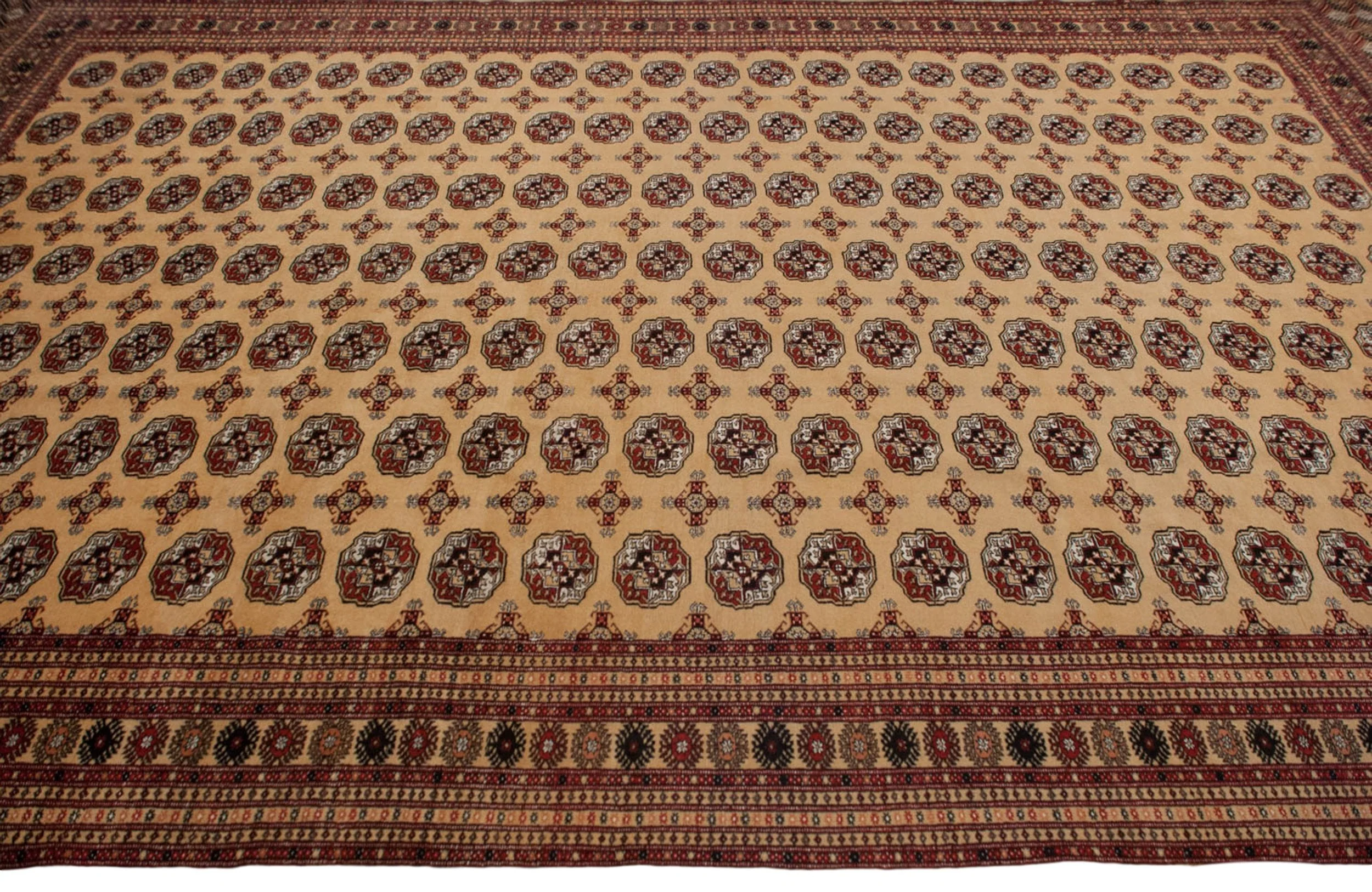 10x14.5 Vintage Bokhara Carpet - Image 10