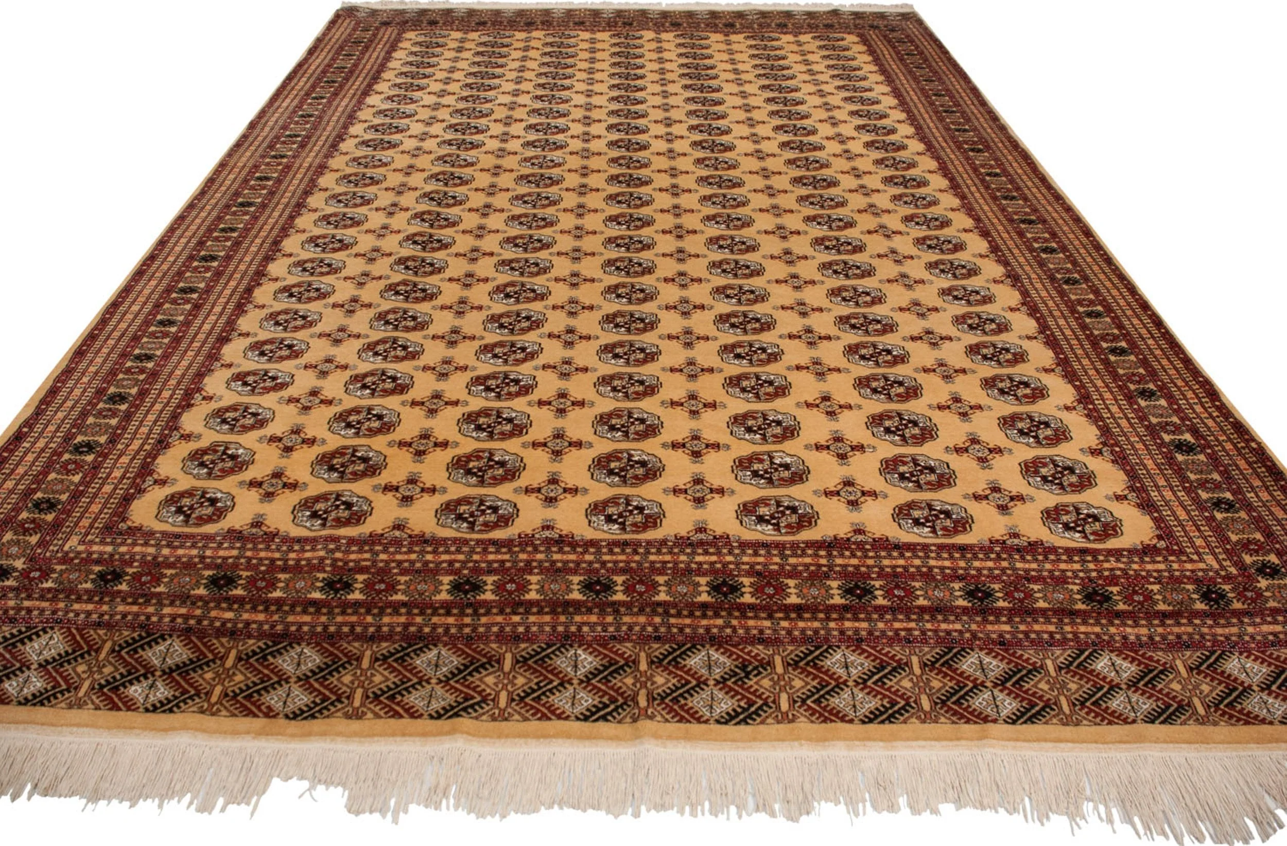 10x14.5 Vintage Bokhara Carpet - Image 3
