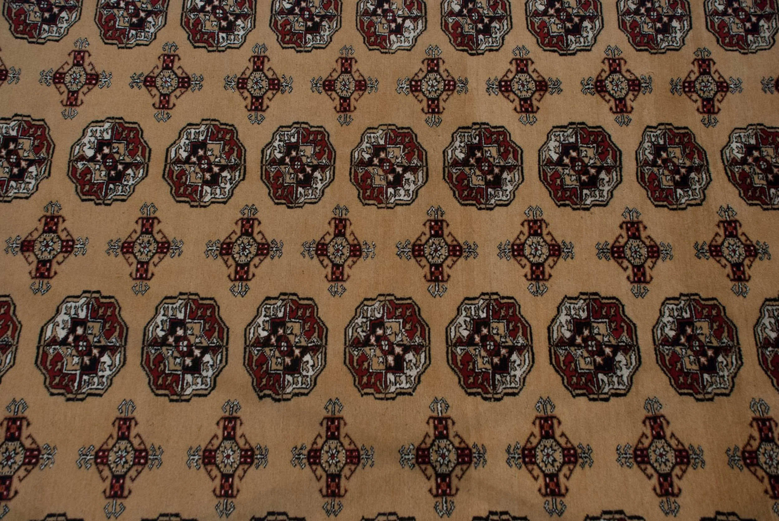 10x14.5 Vintage Bokhara Carpet - Image 4