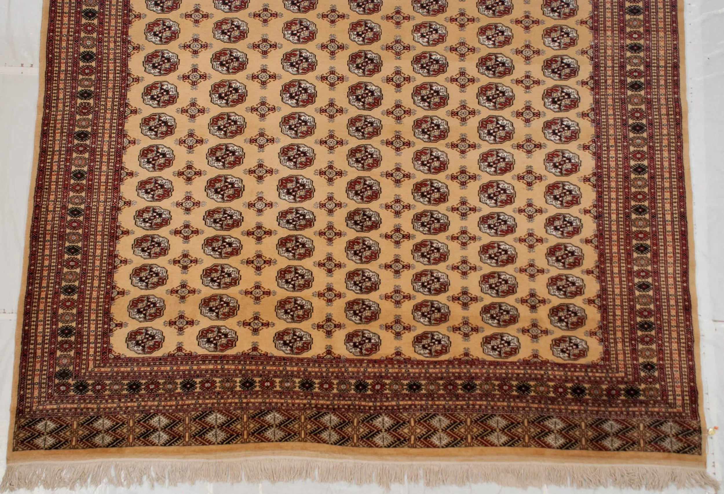 10x14.5 Vintage Bokhara Carpet - Image 6