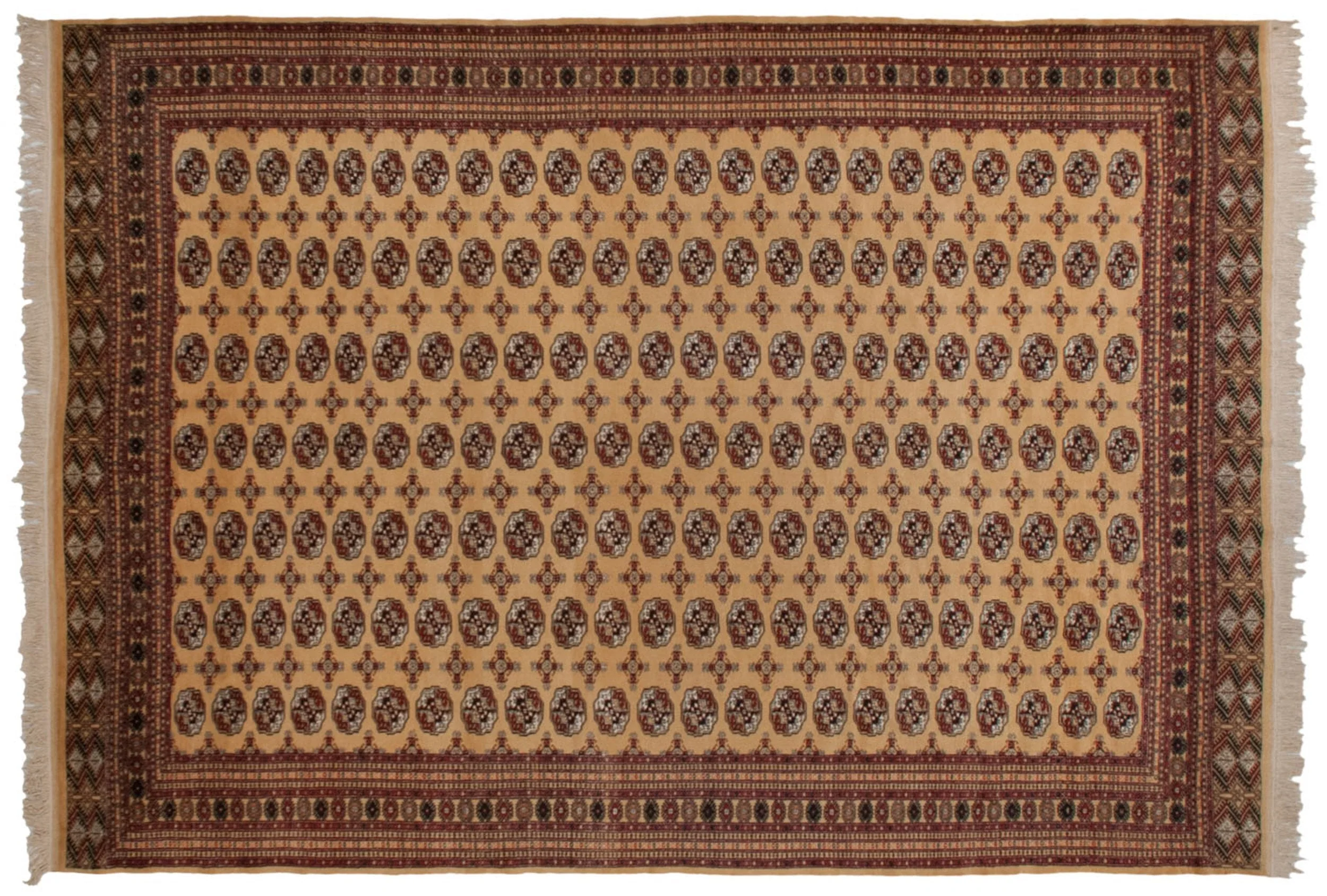 10x14.5 Vintage Bokhara Carpet - Image 7