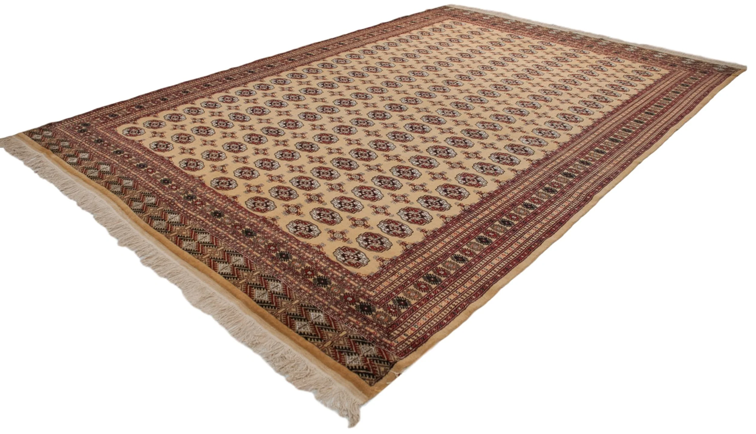 10x14.5 Vintage Bokhara Carpet - Image 8