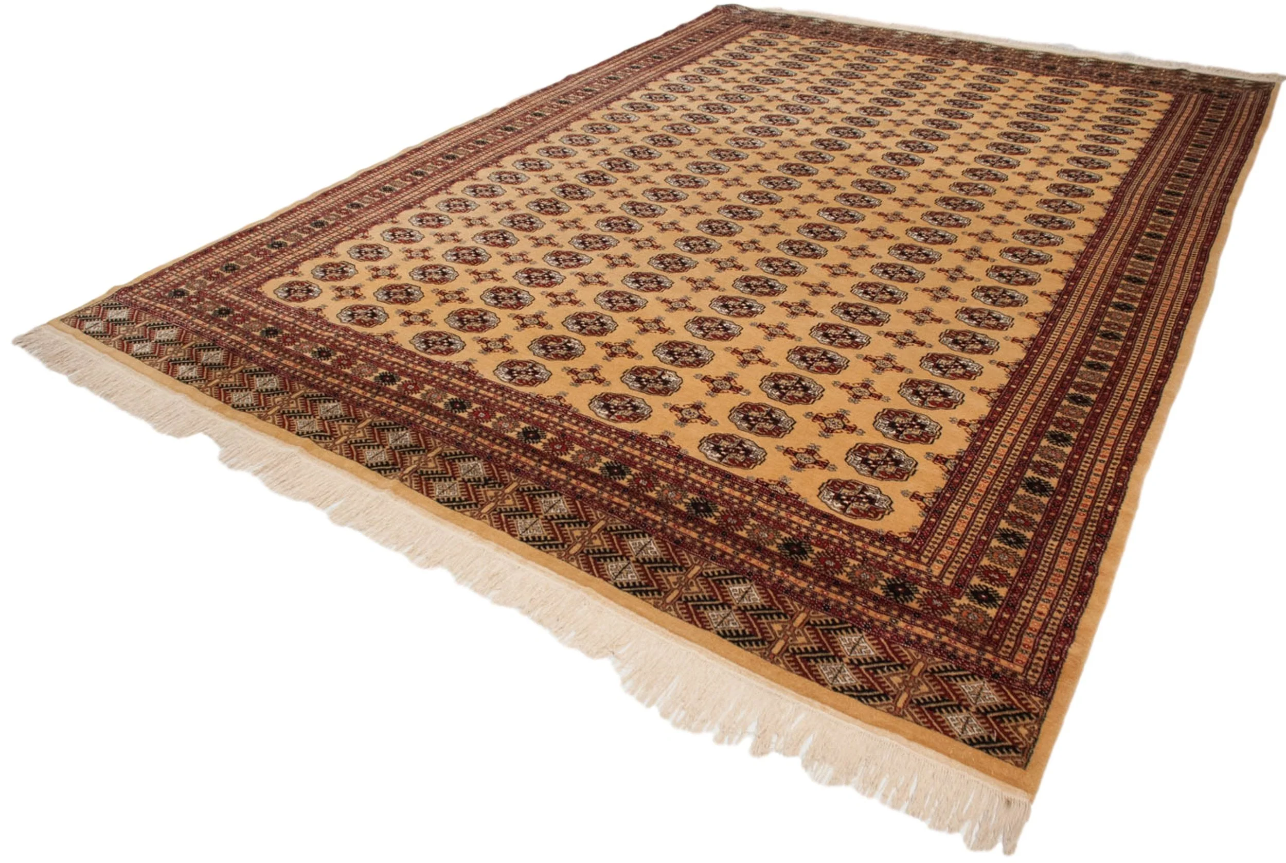 10x14.5 Vintage Bokhara Carpet - Image 9