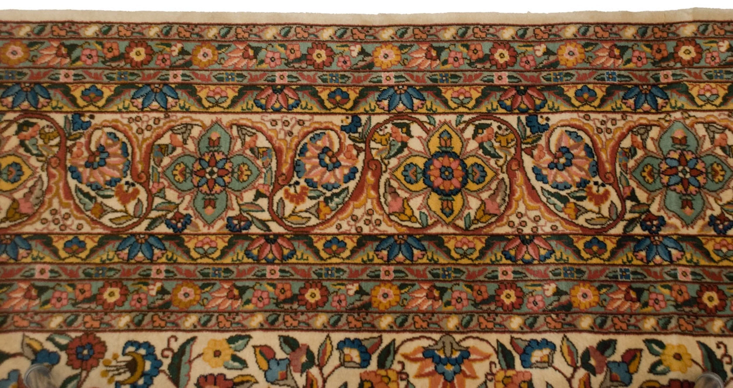 10x14.5 Vintage Fine Bulgarian Isfahan Design Carpet - Image 10