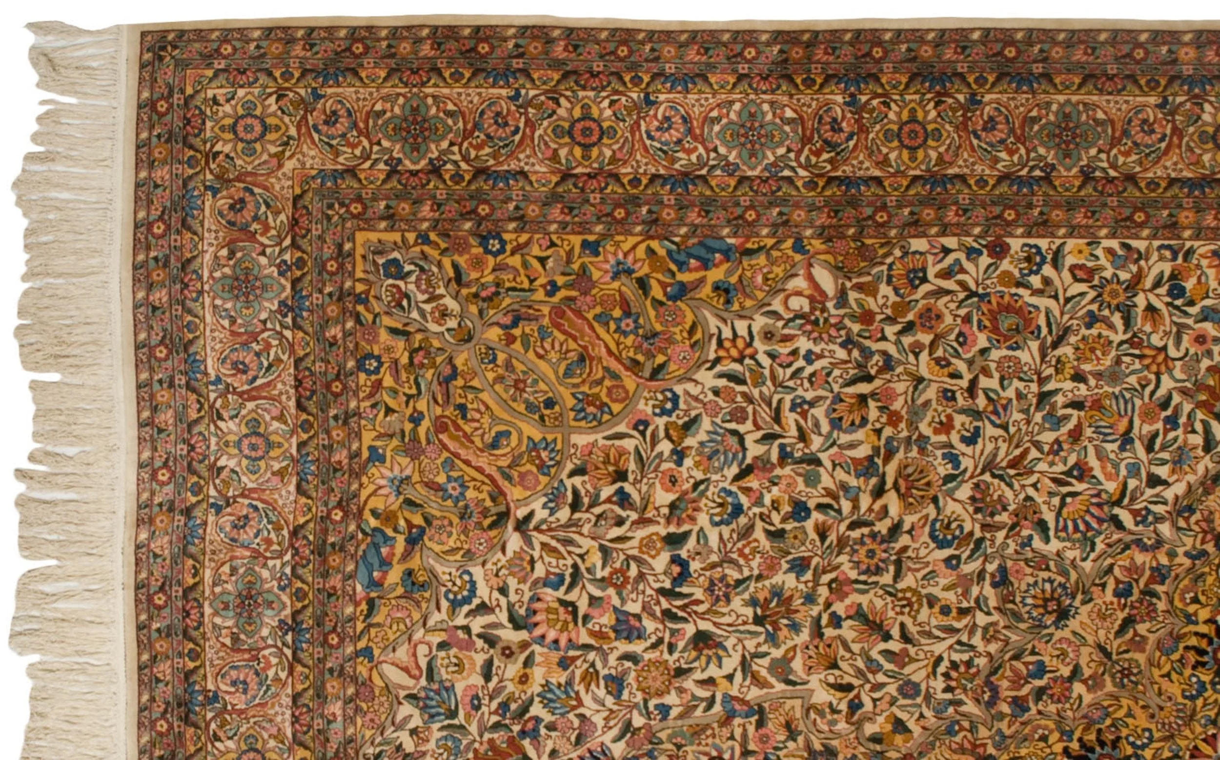 10x14.5 Vintage Fine Bulgarian Isfahan Design Carpet - Image 12