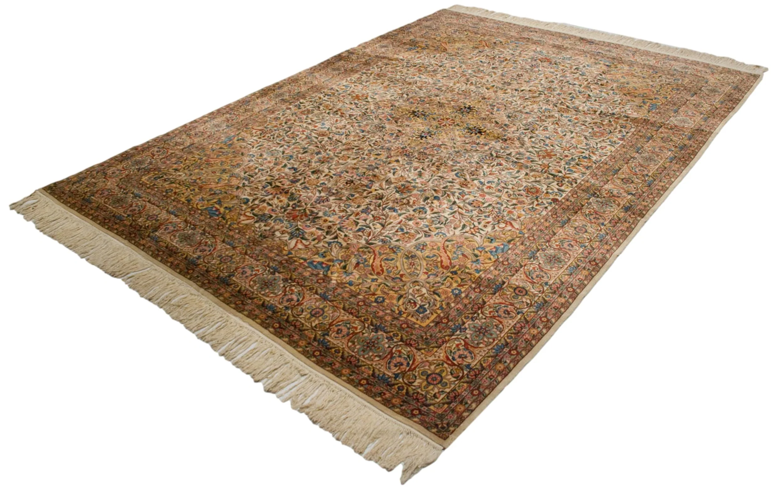 10x14.5 Vintage Fine Bulgarian Isfahan Design Carpet - Image 5