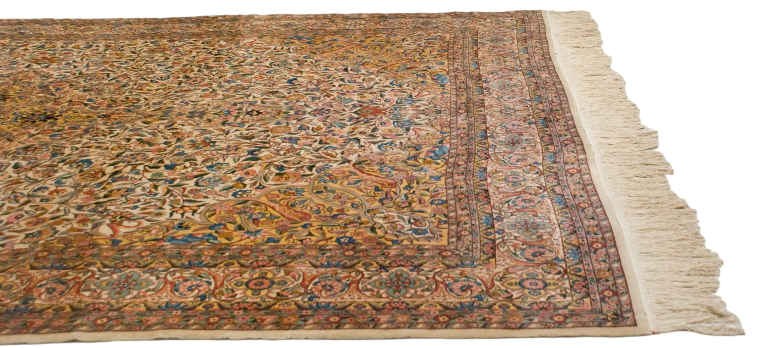 10x14.5 Vintage Fine Bulgarian Isfahan Design Carpet - Image 6