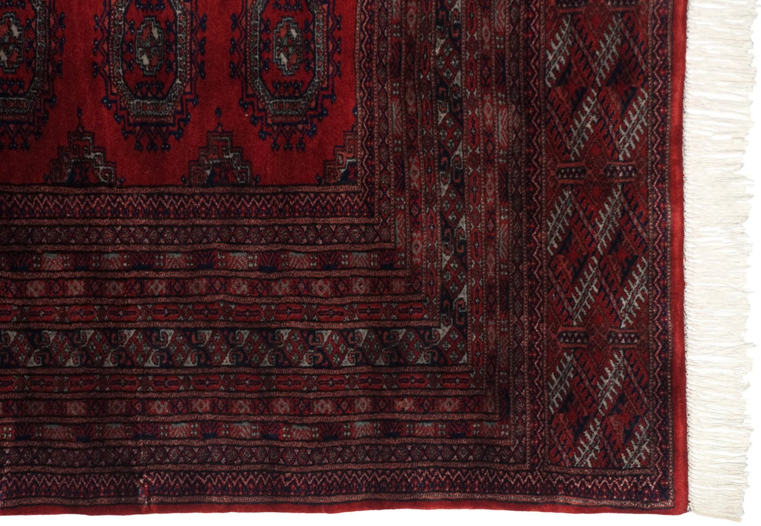10x14.5 Vintage Fine Pakistani Turkmen Design Carpet - Image 11