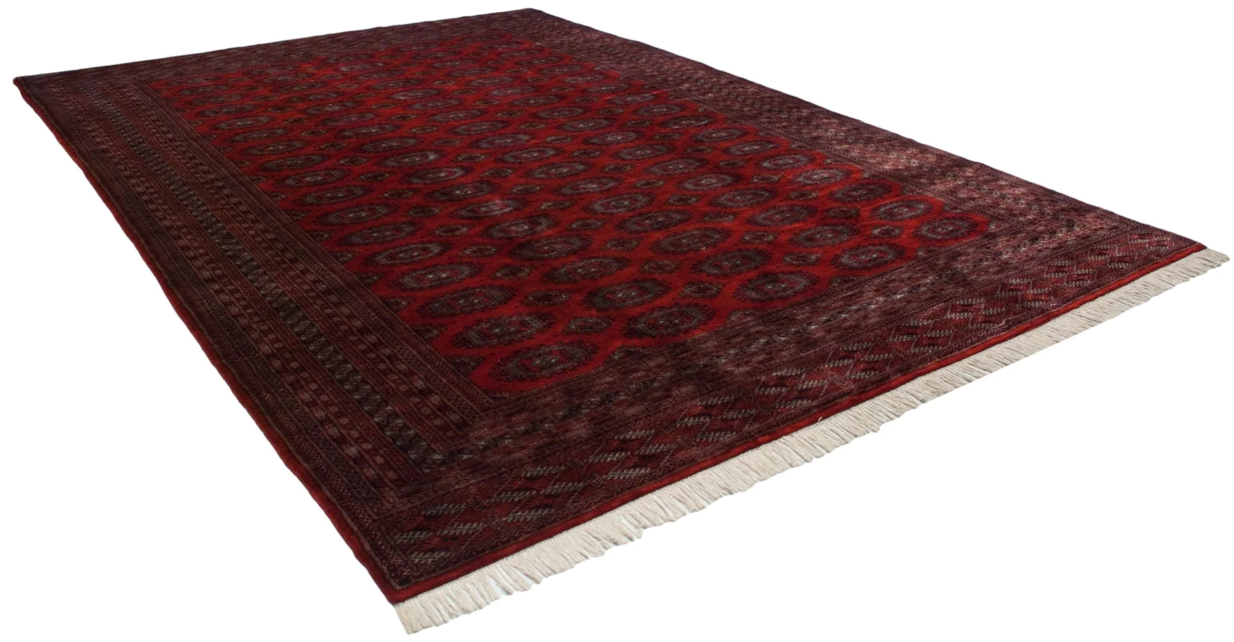 10x14.5 Vintage Fine Pakistani Turkmen Design Carpet - Image 5