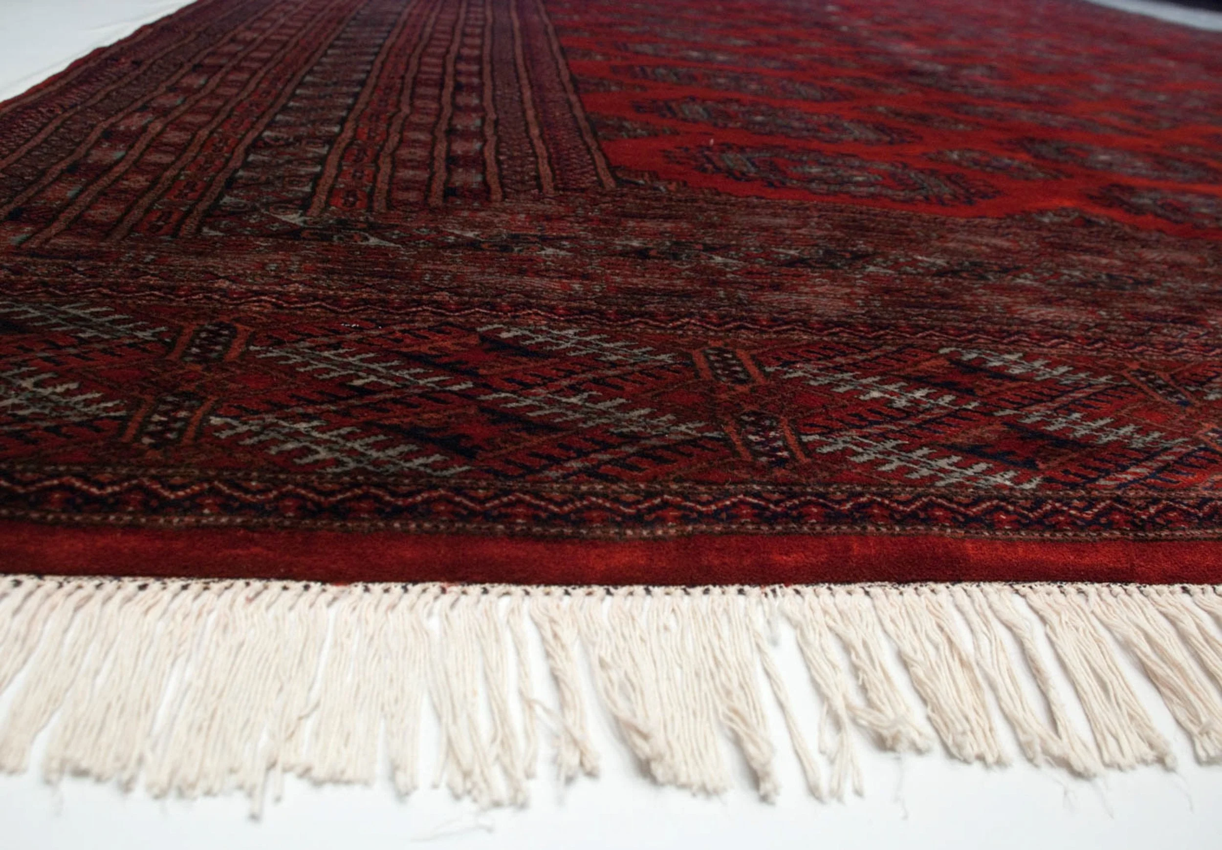10x14.5 Vintage Fine Pakistani Turkmen Design Carpet - Image 7