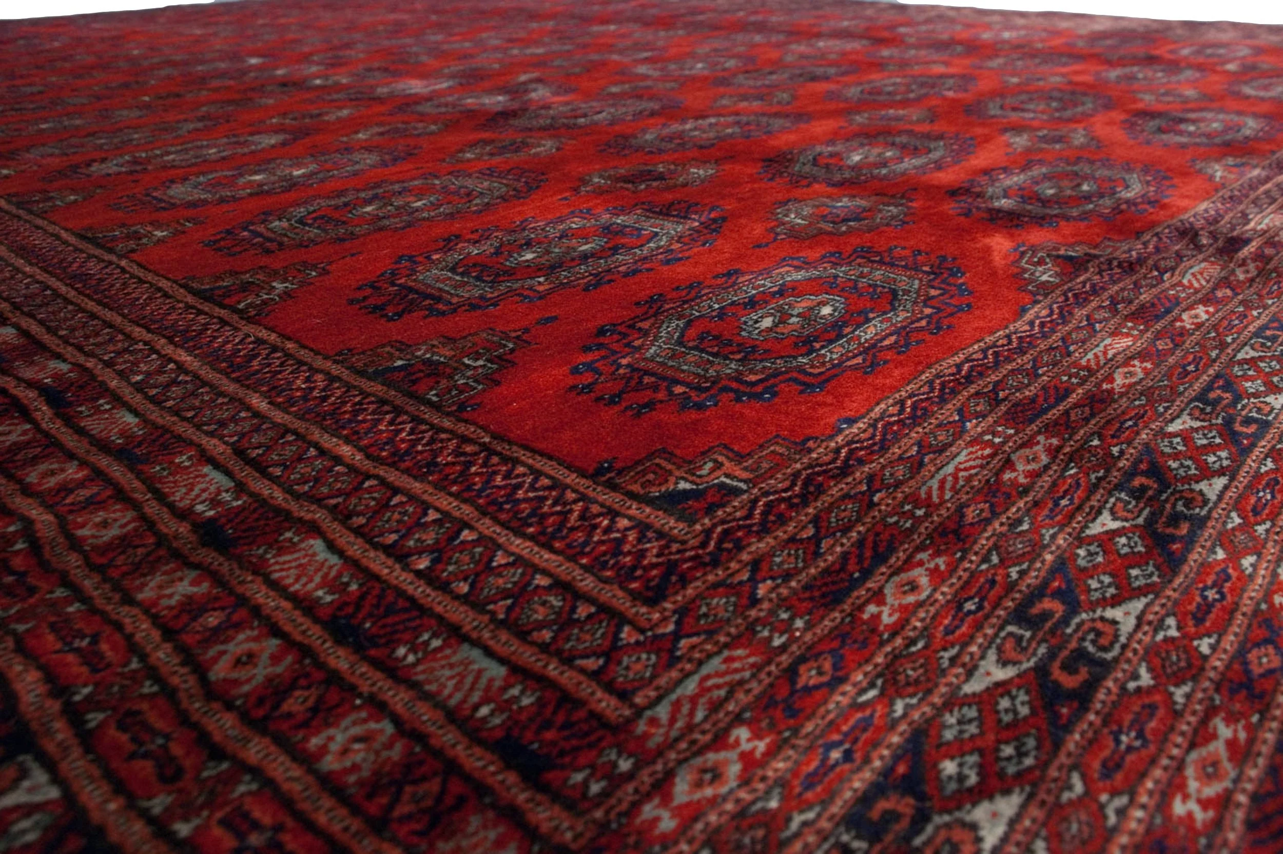 10x14.5 Vintage Fine Pakistani Turkmen Design Carpet - Image 8
