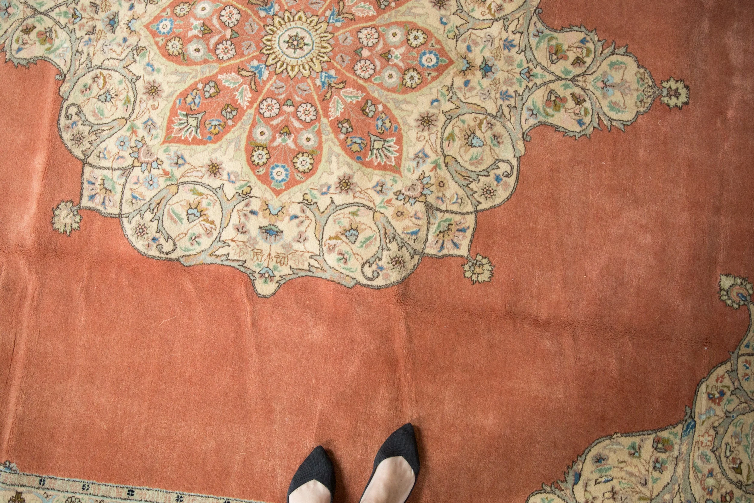 10x14.5 Vintage Tabriz Carpet - Image 2