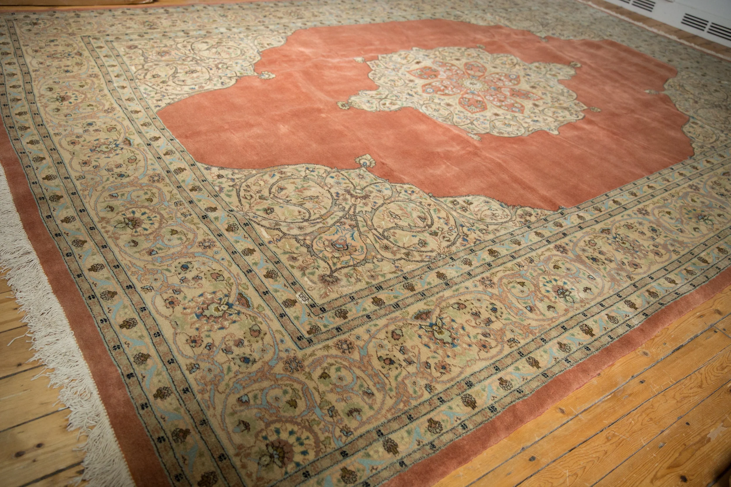 10x14.5 Vintage Tabriz Carpet - Image 3
